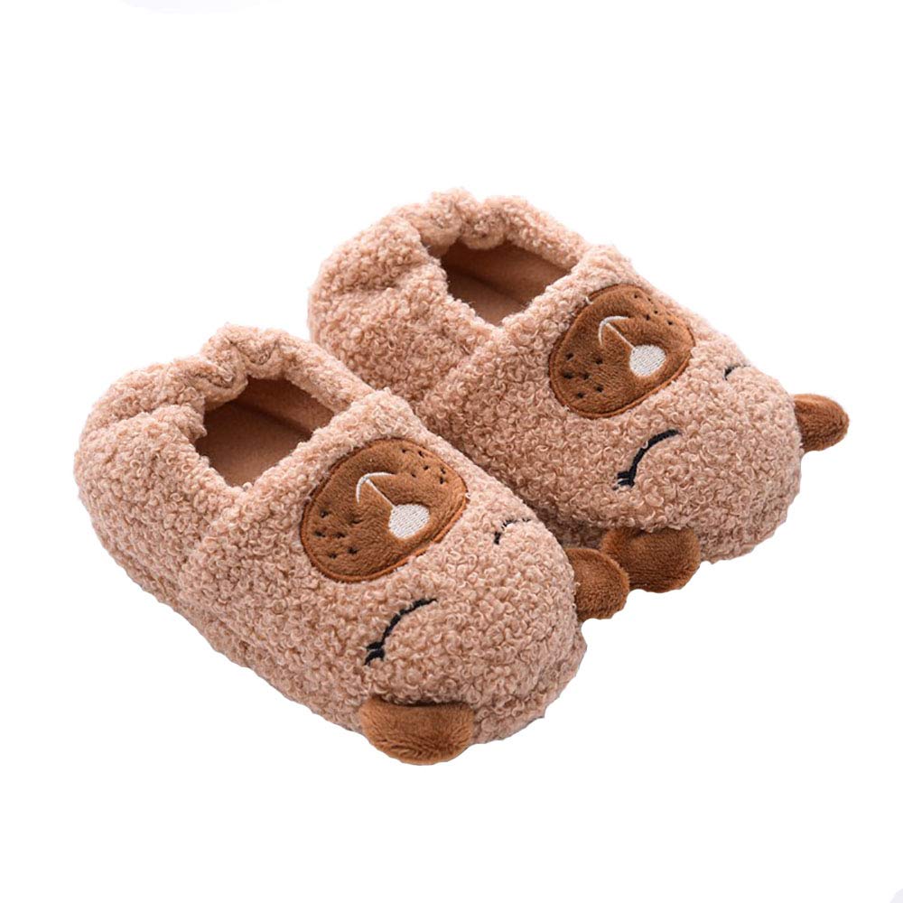 Non-Slip Rubber Sole Baby Girls' House Slippers - Soft & Comfortable Indoor Shoes for Toddlers & Kids - Perfect for Playtime, Nursery & Home Use