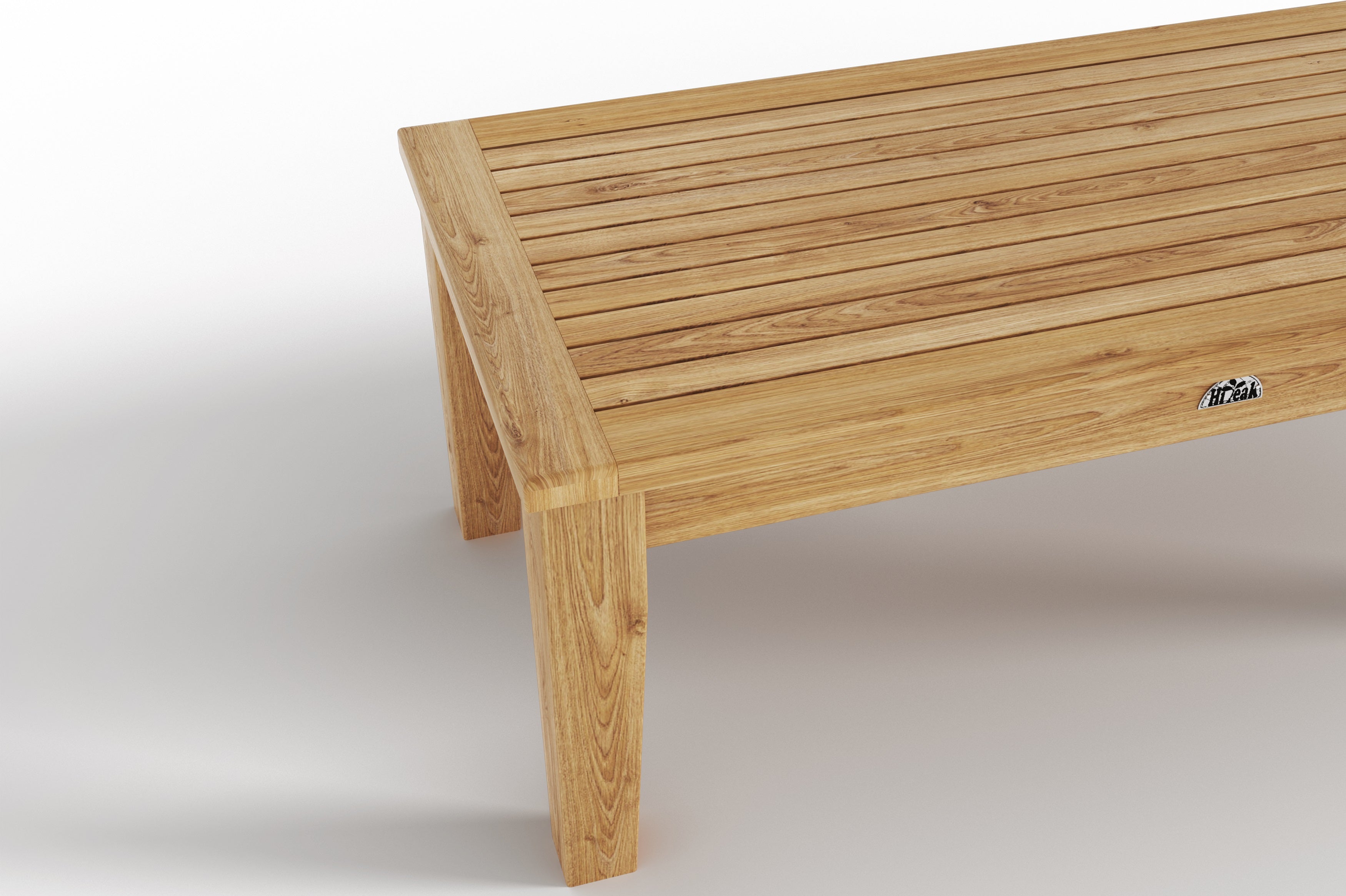 Eliane Rectangular Teak Outdoor Coffee Table - Weather-Resistant Patio Furniture for Garden, Poolside & Deck - Modern Outdoor Living Room Decor
