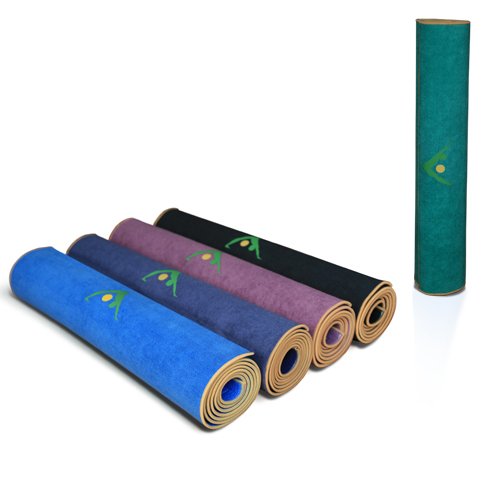 AURORAE Synergy 2-in-1 Hot Yoga Mat with Non-Slip Microfiber Towel - No Slipping, No Bunching, Odor-Resistant - Machine Washable - Perfect for Bikram Yoga, Power Yoga & Hot Yoga Classes