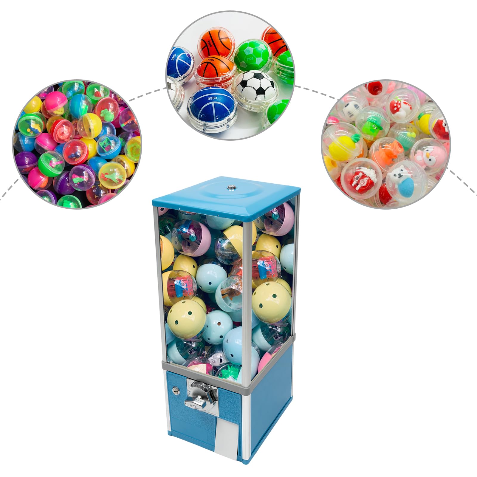Commercial Big Capsule Vending Machine - Candy & Gumball Dispenser for Retail Stores, Game Halls, Arcades - Durable Bulk Vending Equipment (Style 2) - Perfect for Shopping Malls, Amusement Parks & Entertainment Centers