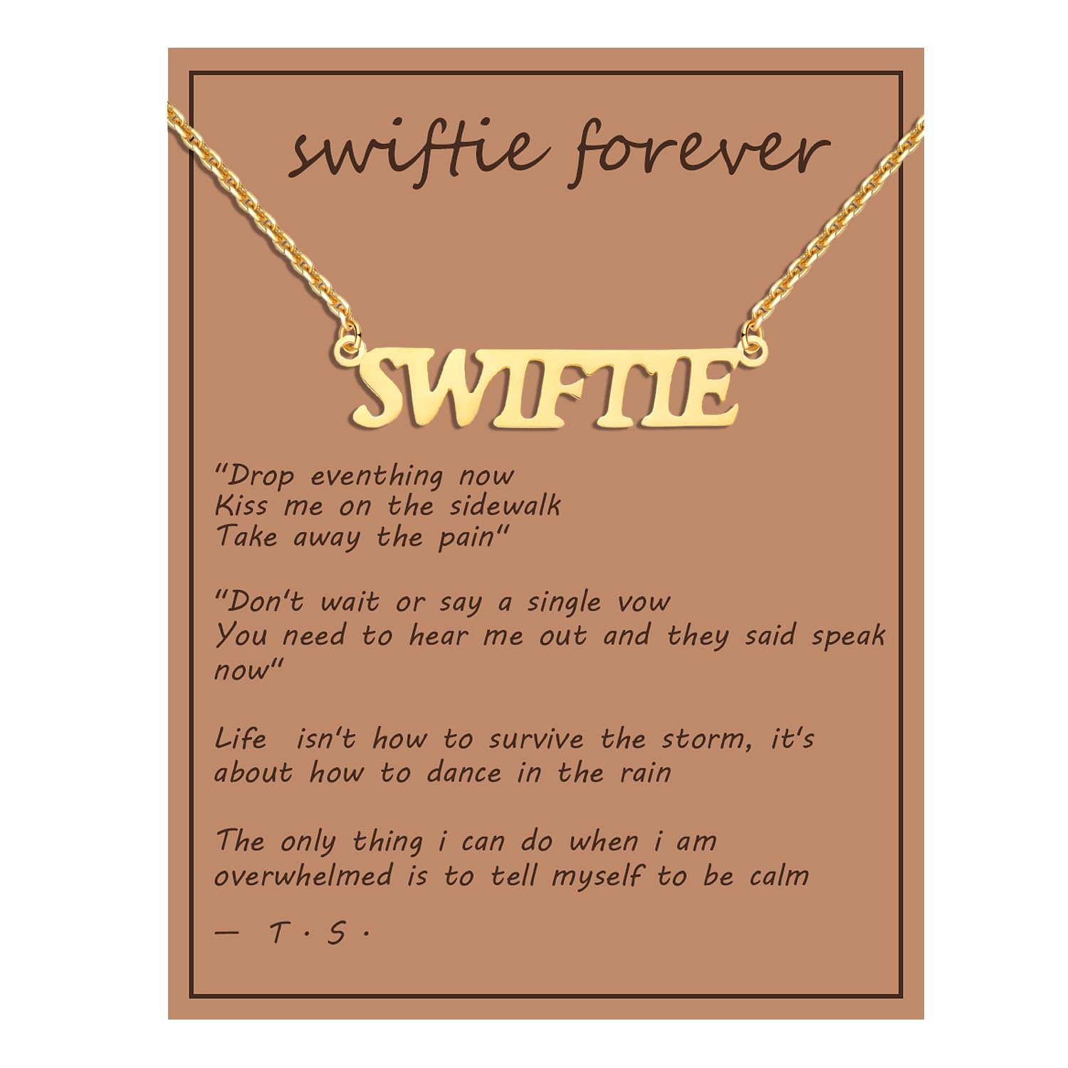 SANNIDHI® Gold & Silver Taylor Swift Necklace for Women - KPOP Seventeen Inspired Charm Necklace - Perfect Gift for Swiftie Fans & KPOP Lovers - Ideal for Concerts, Parties & Everyday Wear