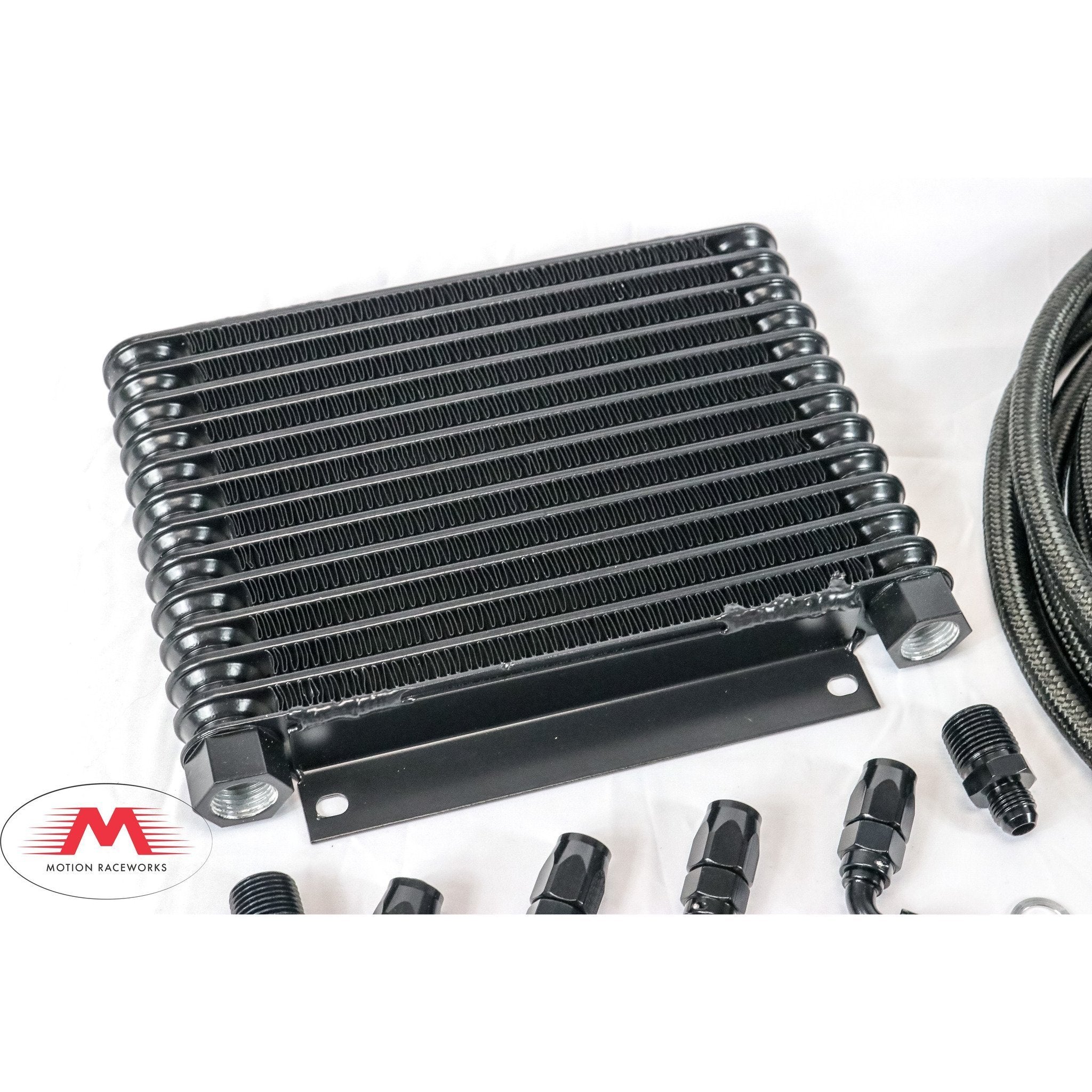 High-Performance Aftermarket DERALE Powerglide Transmission Cooler Kit with Fragola Lines & Fittings - Perfect for Racing, Towing & High-Temperature Driving Conditions