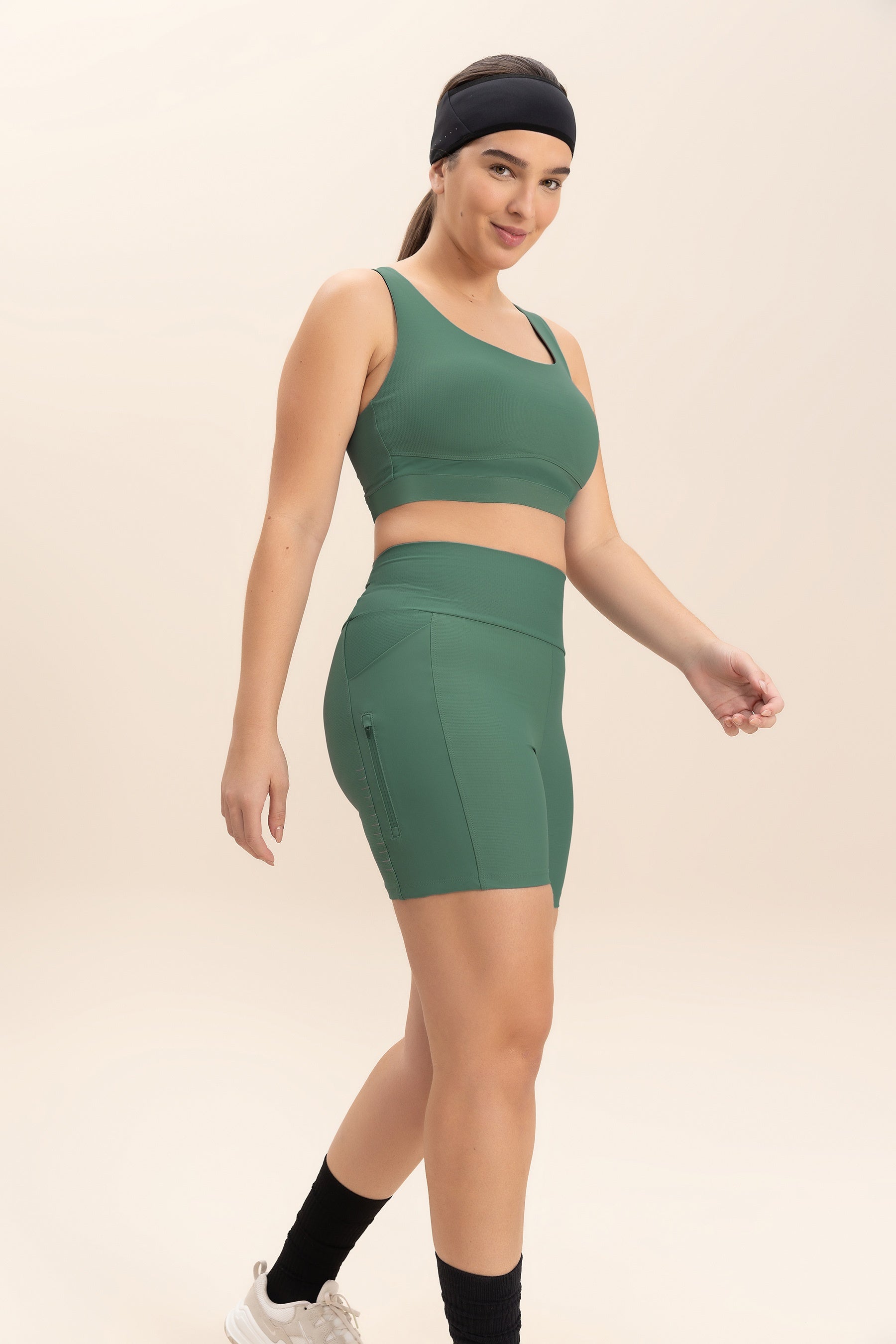Reflex Speed Pea Sports Bra for Women - High Impact Workout, Running, Yoga & Gym - Moisture Wicking & Breathable Activewear Top
