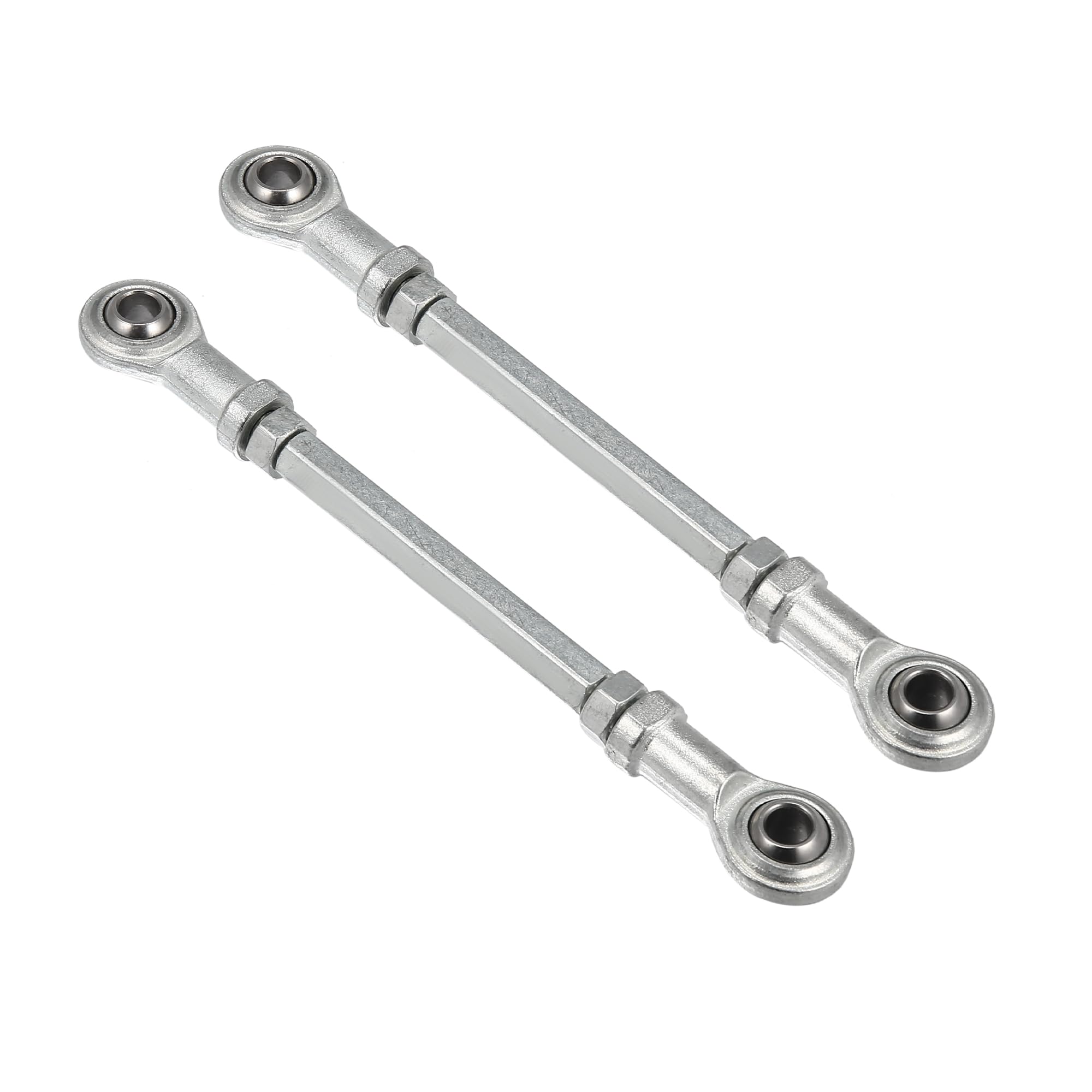 Motoforti 2-Pack 132mm Adjustable Steering Tie Rod Ball Joints - 8mm Hole Diameter - Compatible with 49cc Electric ATV & Go Kart - Silver Tone Steering Suspension Upgrade for Smooth Handling & Off-Road Performance