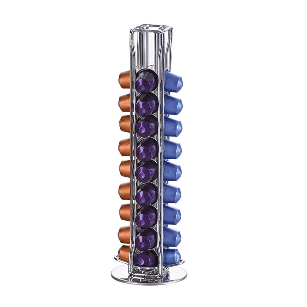 DUEBEL Capstore Vista Coffee Capsule Storage Rack - Holds 40 Coffee Pods - Space Saving Organizer for Nespresso, Keurig & Dolce Gusto - Perfect for Kitchen Countertop & Office Break Room