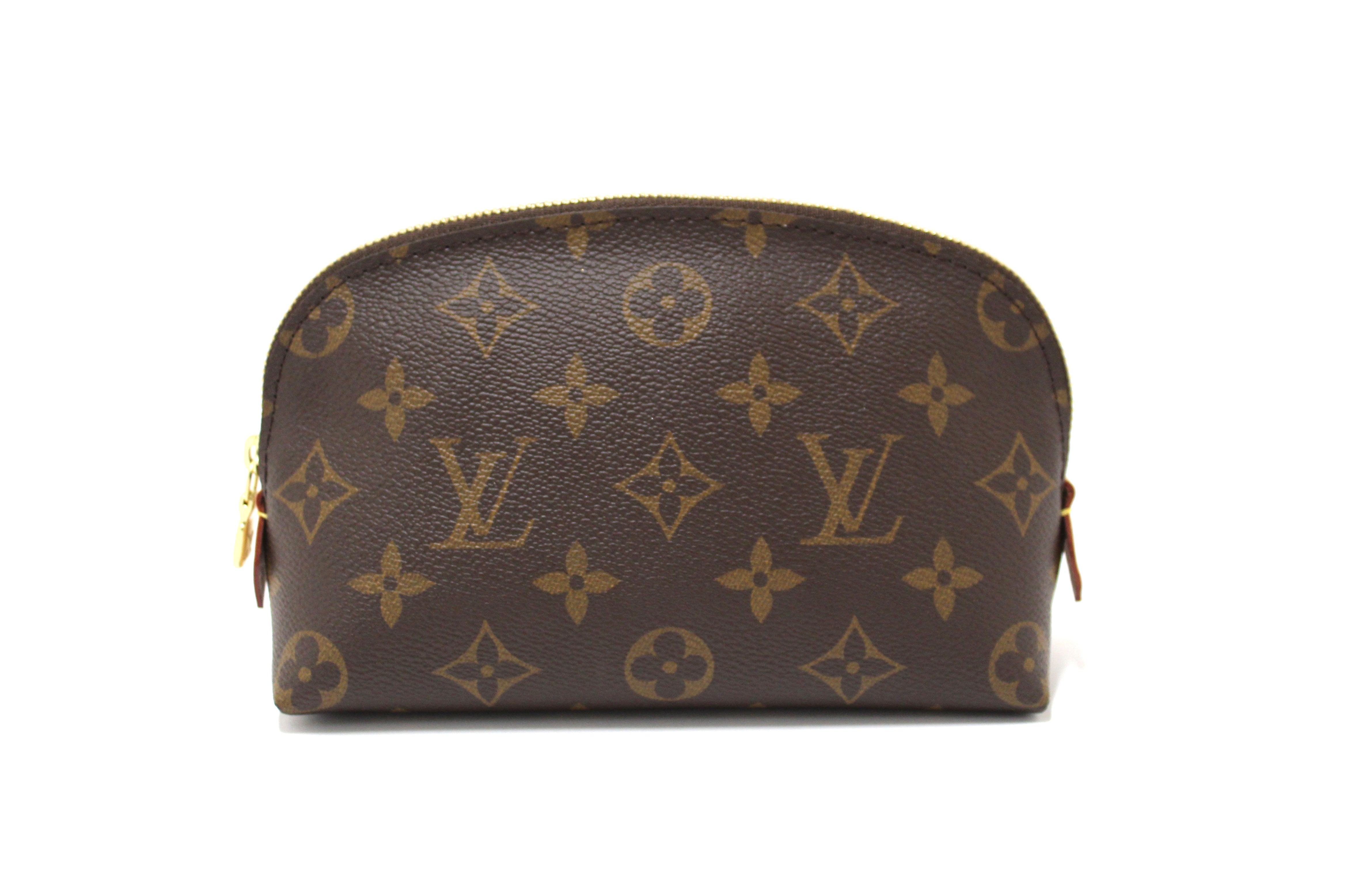 Authentic Louis Vuitton Monogram Canvas Cosmetic Pouch Bag - Luxury Makeup Organizer for Travel & Everyday Use