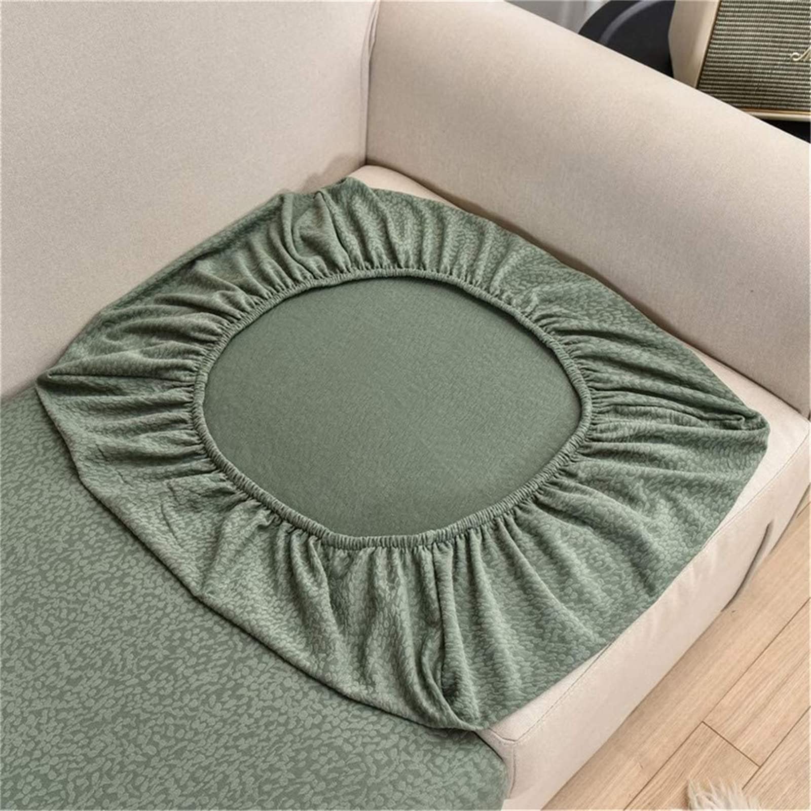 Stretch Waterproof Sofa Cushion Cover - High Elastic Fabric Slipcover for 1-Seater Couches (Light Green) | Water-Repellent & Durable | Perfect for Living Room, Office or Outdoor Furniture Protection