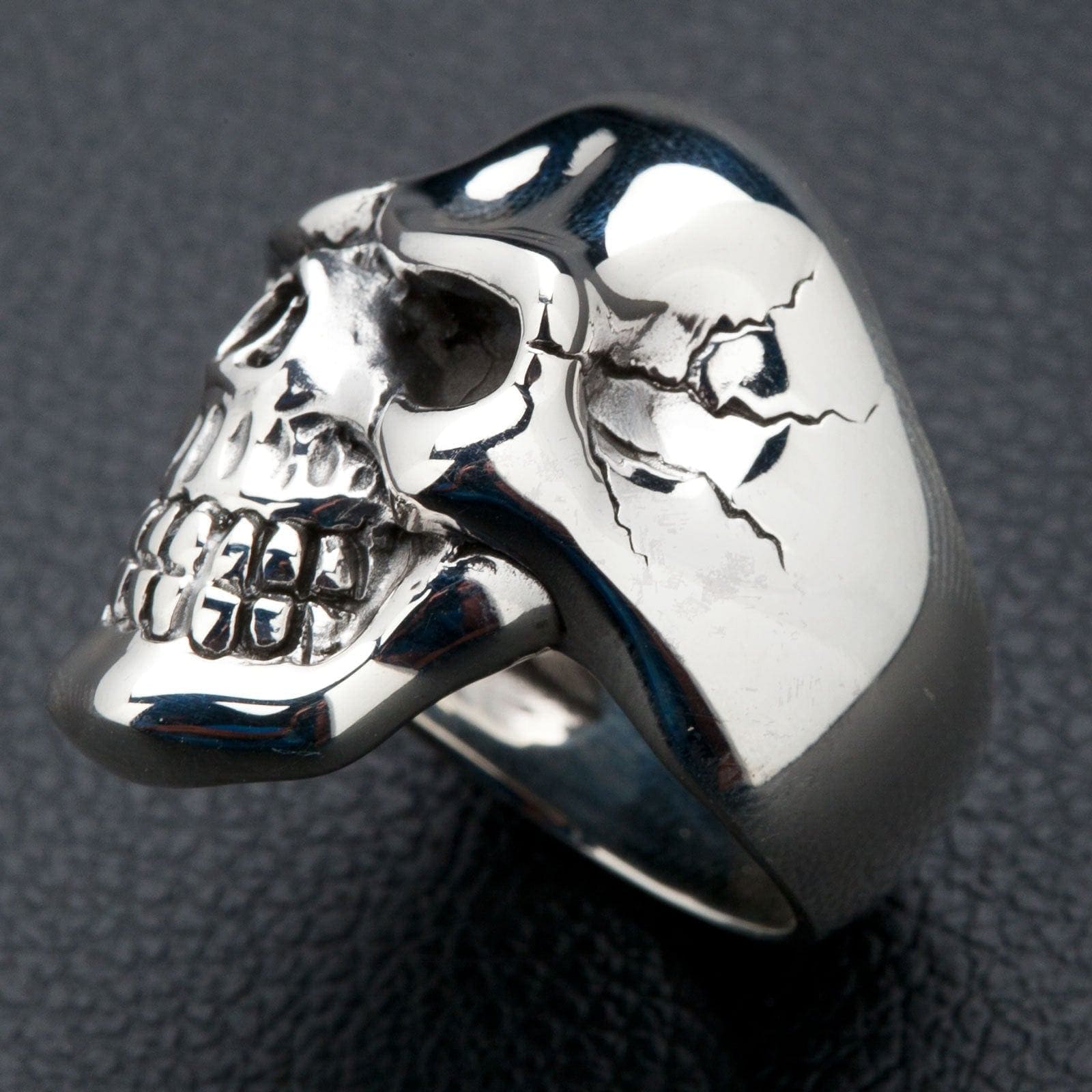 Stylish Sterling Silver Skull Ring for Men - Gothic Punk Jewelry, Perfect for Halloween, Rock Concerts & Edgy Fashion