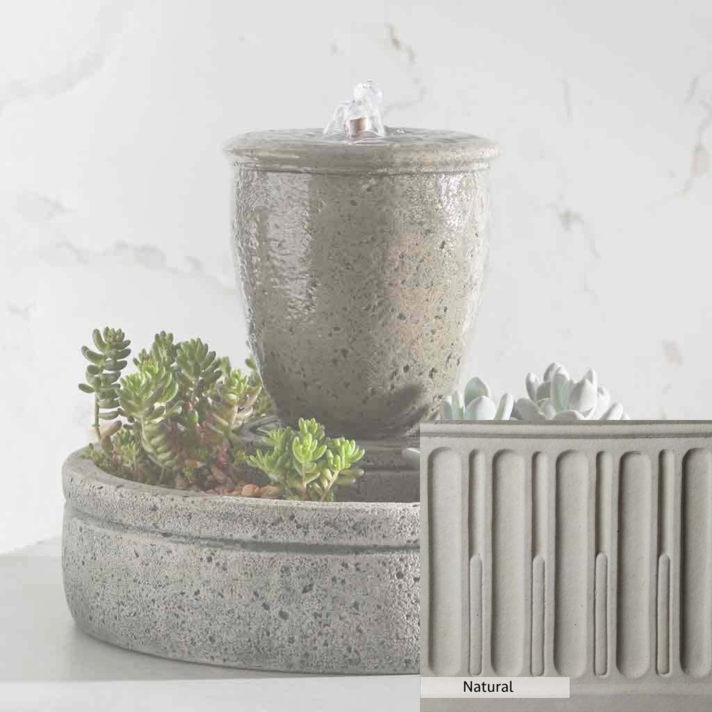 Campania International M Series Rustic Spa Fountain with Planter - Outdoor Garden Water Feature for Patio, Deck, and Backyard Relaxation