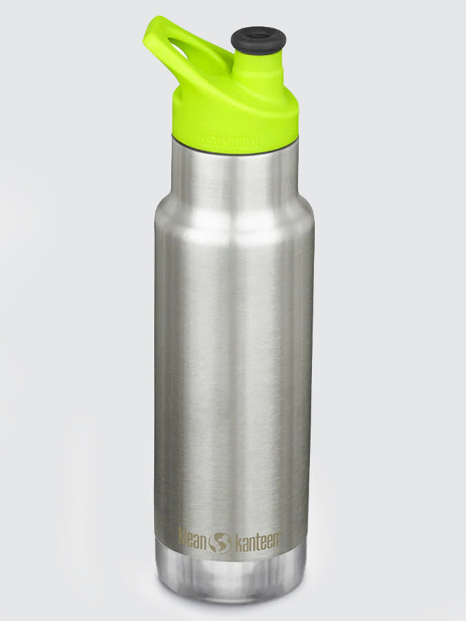 Klean Kanteen Insulated Kids Water Bottle 12oz (355ml) with Classic Sport Cap - Leak Proof Stainless Steel Bottle for School, Sports & Outdoor Activities