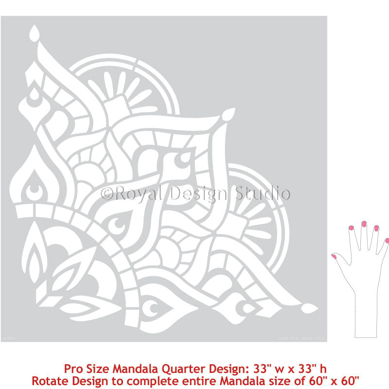 Prajna Mandala Stencil - Sacred Buddhist Art Drawing Tool for Meditation & Home Decoration | Perfect for Yoga Studios, Spiritual Spaces & DIY Craft Projects