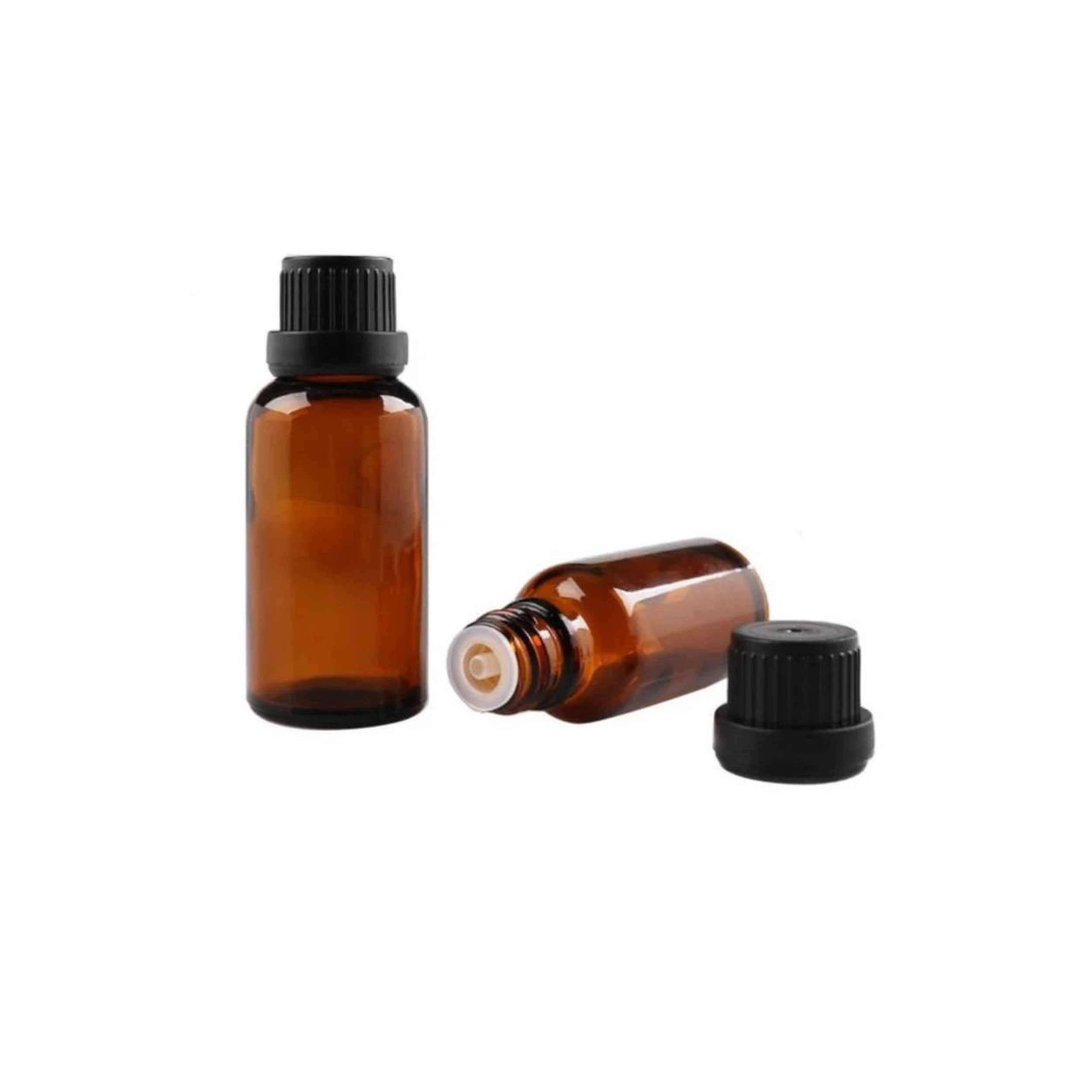 Premium Amber Glass Bottle with Euro Dropper for Essential Oils & Blends - 2 Pack | Aromatherapy, DIY Skincare, Travel-Sized Storage | BODHICHITTA Brand