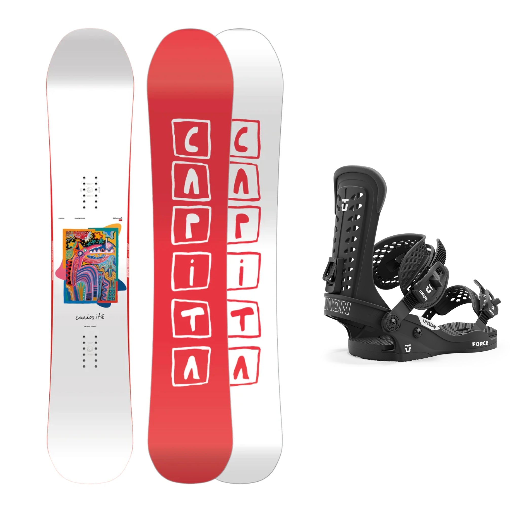 CAPiTA Aeronaut Snowboard with Union Force Bindings 2025 - All-Mountain Freestyle Snowboard for Men & Women | Perfect for Park, Powder & Backcountry Riding