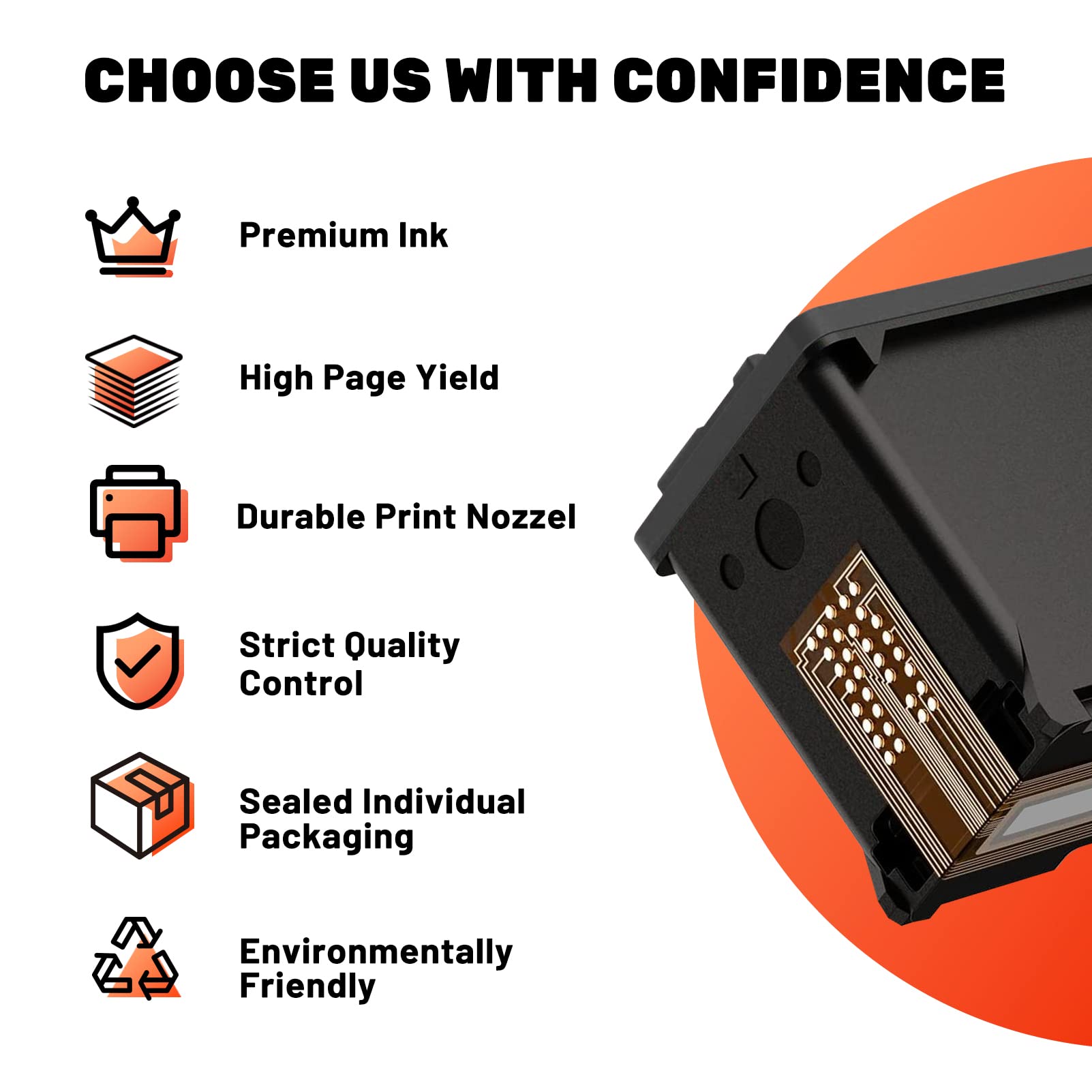 COCCINK 67XL Ink Cartridges for HP Deskjet 2842e 2852e 2855e 2800e 4255e & Envy 6000 6042e 6052e 6055e 6058 6075e 6455e 6458e 6475e - HP 67 XL Black & Color Combo Pack - High-Quality Replacement Ink for Home & Office Printing