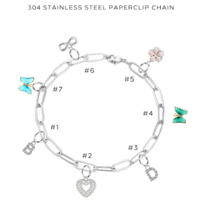Elegant Charm Bracelet with Assorted Charms - Perfect for Gifts, Parties & Everyday Wear | $46.00