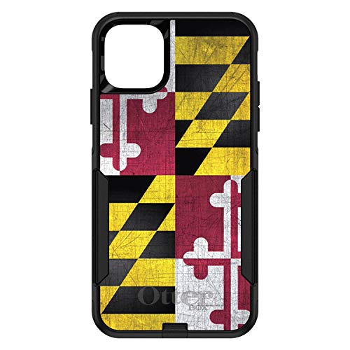 Old Weather Maryland Flag On Black Case
