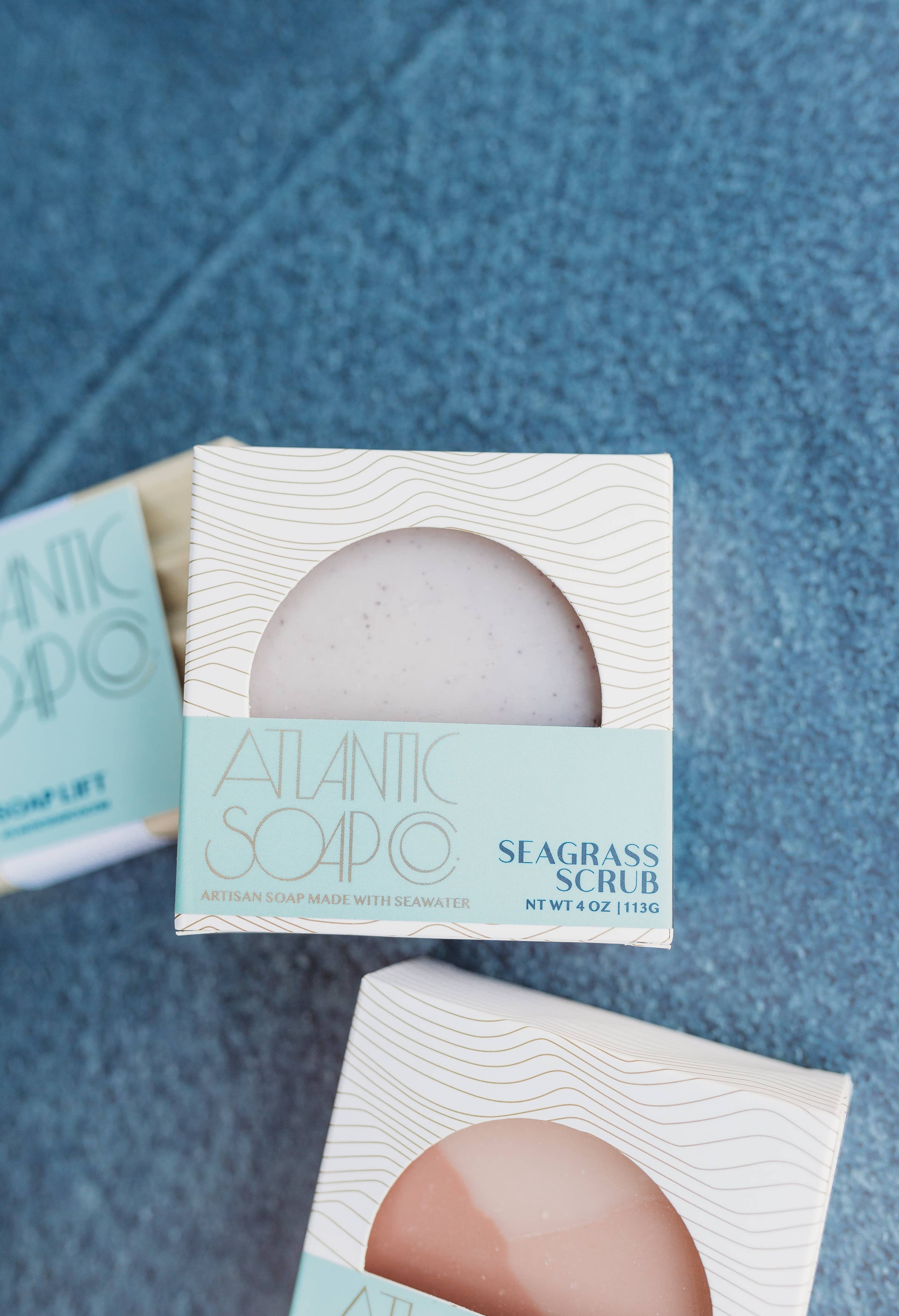 Natural Seagrass Exfoliating Soap Bar - Organic Body Scrub for Soft Skin - Eco-Friendly Bath & Shower Gift for Women & Men - Perfect for Dry Skin Care & Spa Day at Home