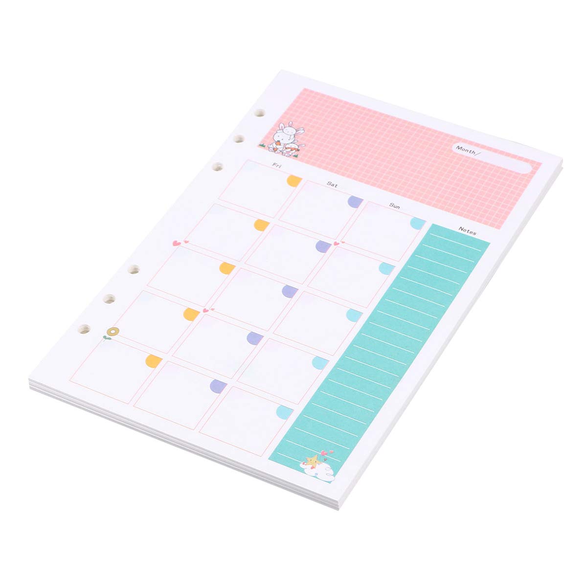 6-Pack A5 Loose Leaf Planner Refill Paper - Lined & Blank Notebook Inserts for Daily Planning, Journaling, and Note Taking - Perfect for Bullet Journals, Planners, and DIY Notebooks