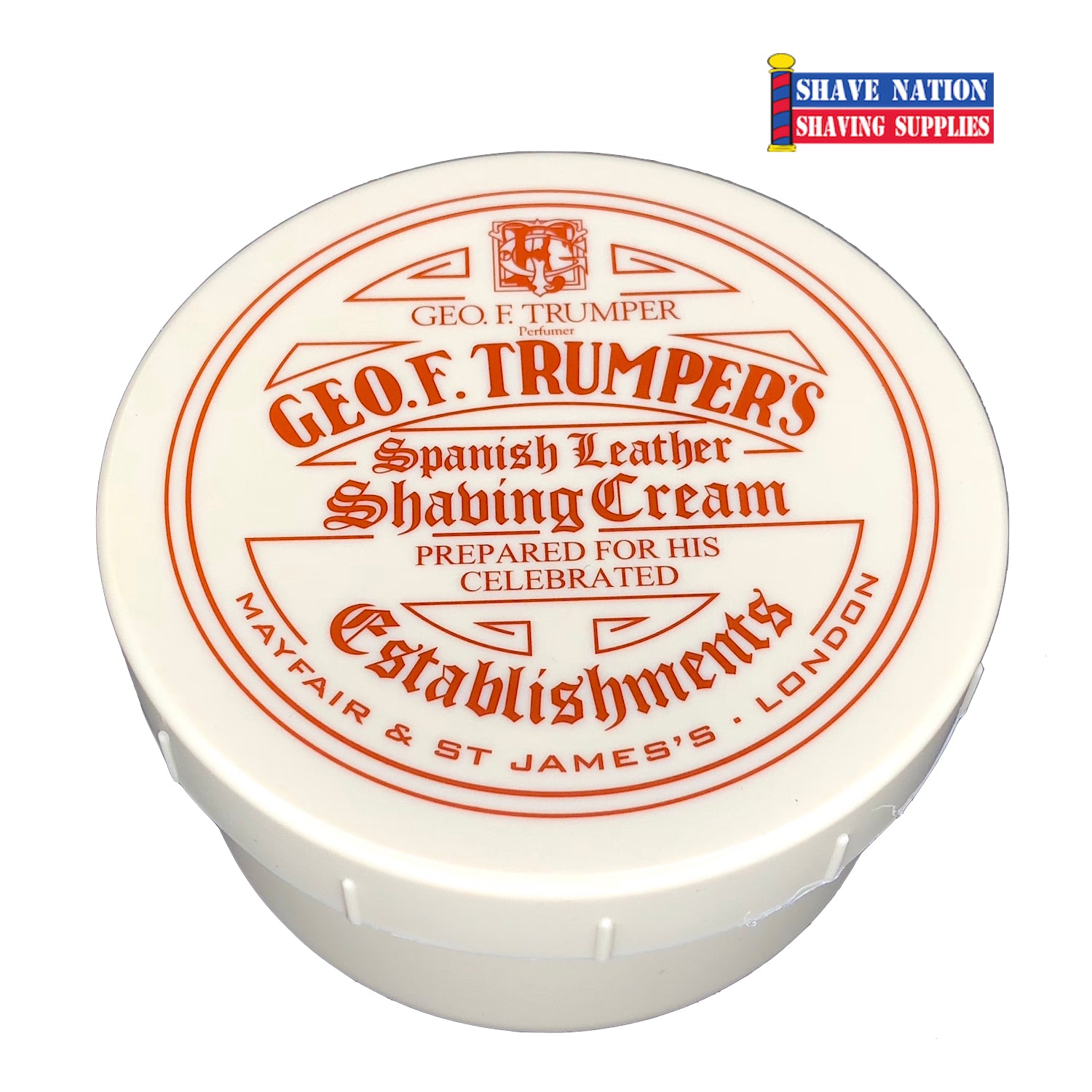 Geo F Trumper Spanish Leather Shaving Cream Bowl - Luxury Men's Grooming Product for Smooth Shave - Perfect for Home Barbershop & Travel Shaving Kit