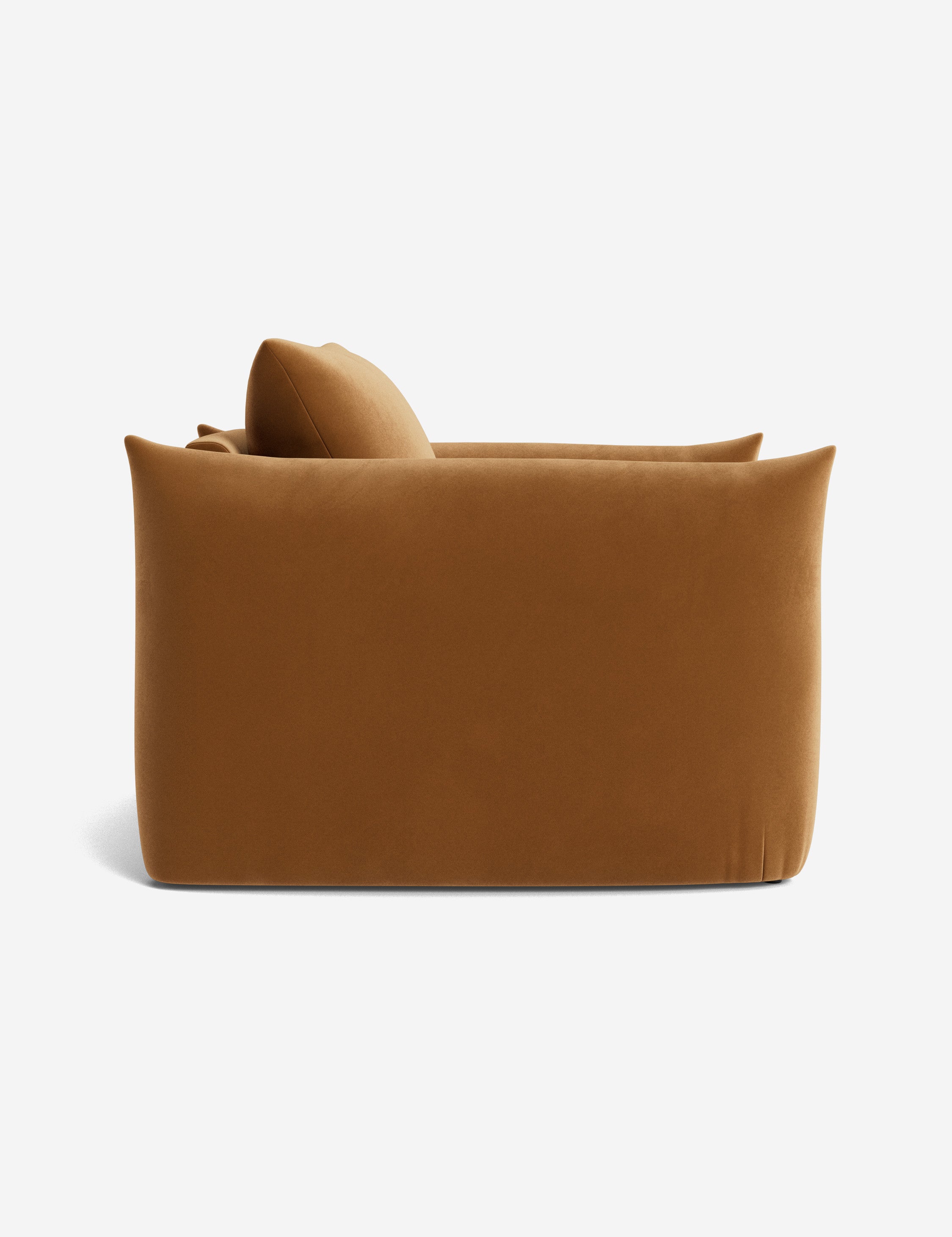 Modern Banks Accent Chair - Mid-Century Style Upholstered Armchair with Wooden Legs for Living Room, Bedroom & Office Decor