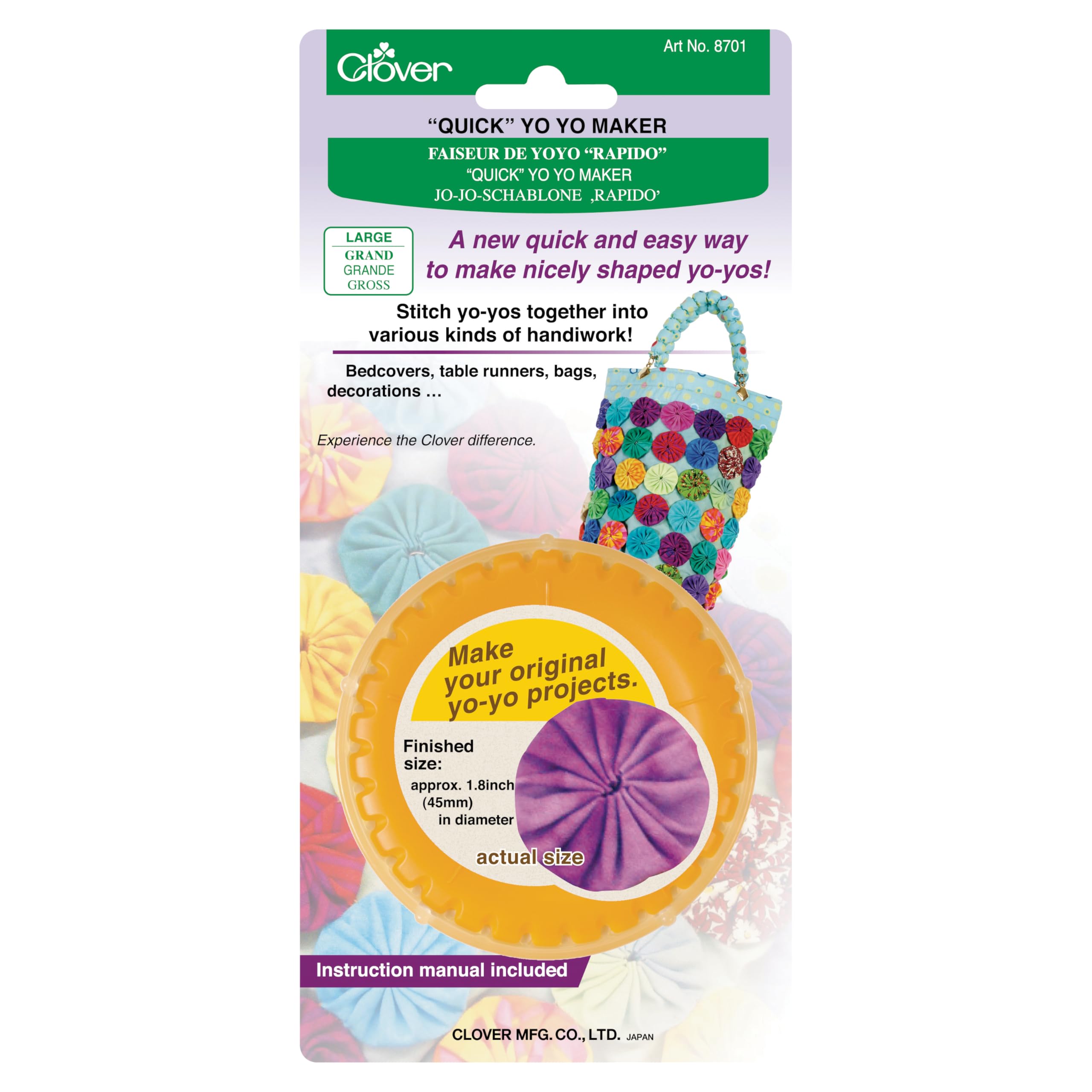 Premium Clover Round Large Yo-Yo Maker - Professional DIY Yo-Yo Crafting Kit for Kids & Adults - Perfect for School Projects, Party Favors & Stress Relief Activities