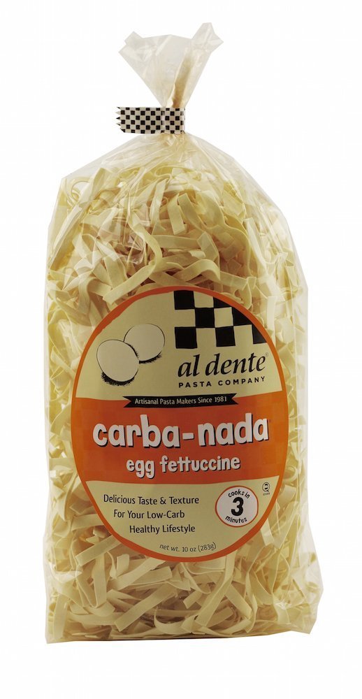 Al Dente Carba-Nada Egg Fettuccine Pasta - 10oz Pack | Low Carb, High Protein Italian Noodles | Perfect for Keto Diet, Healthy Pasta Dishes & Gourmet Cooking