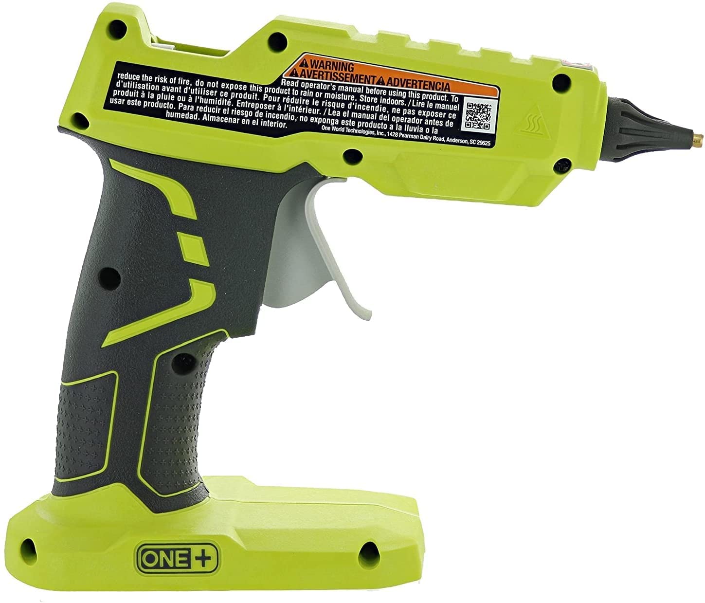 Ryobi 18V ONE+ Cordless Glue Gun Kit with Battery & Charger - Perfect for DIY Crafts, Home Repairs, and Woodworking Projects