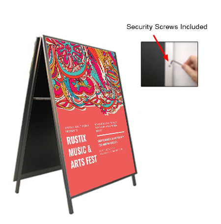 24x36 A-Frame Sign Holder with Security Screws - 1.25