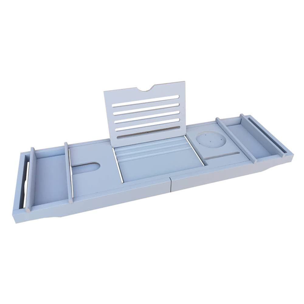 Premium Bamboo Bathtub Tray with Extendable Design - Luxury Spa Storage Rack, Tablet & Wine Glass Holder - Multi-Functional Bathroom Accessory for Relaxation (Perfect for Bath Time Reading, Wine Enjoyment & Phone Use)