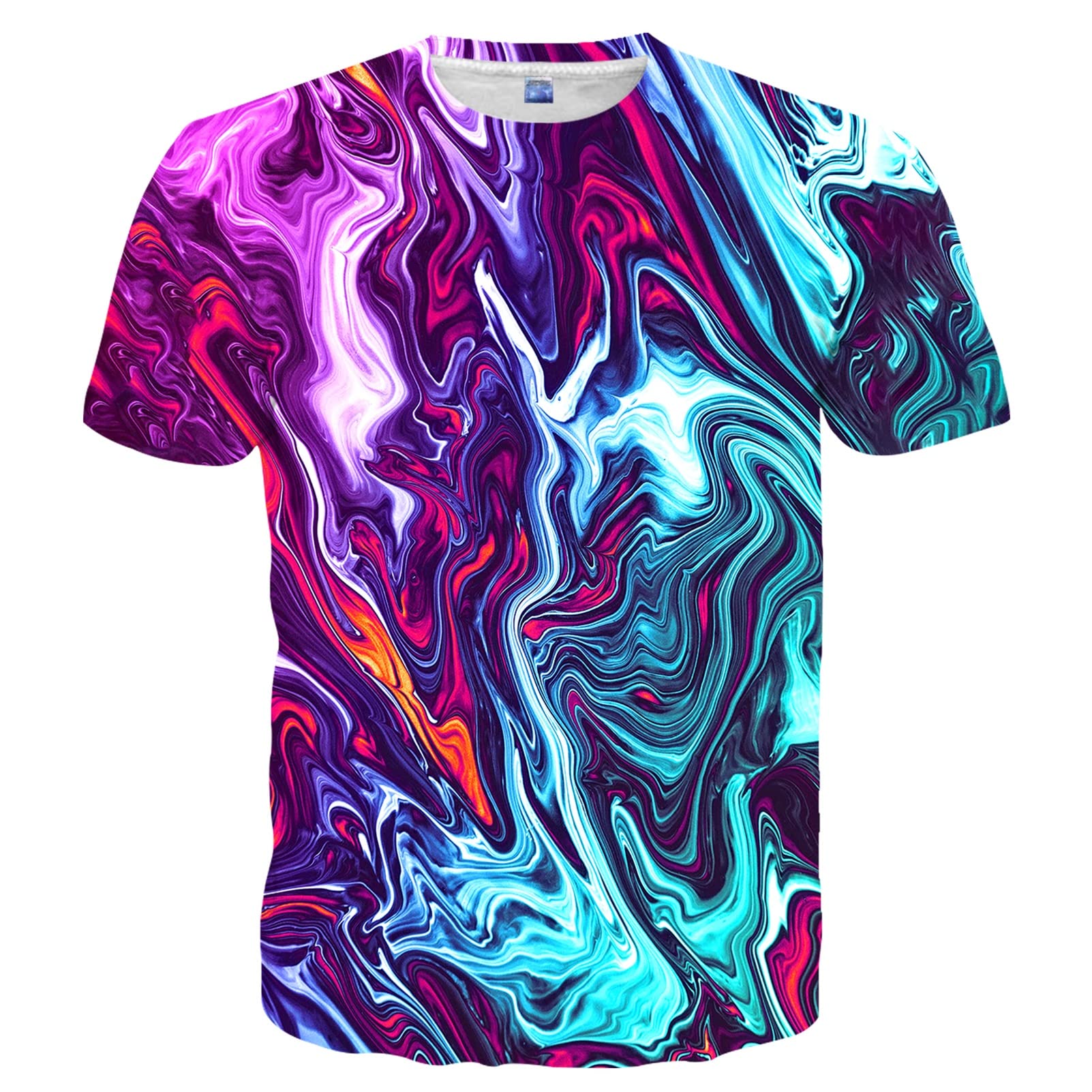 SYAIMN Unisex 3D Printed Graphic T-Shirt - Funny Colorful Summer Tee for Men & Women | Casual Wear, Street Fashion, Gift Idea
