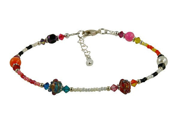 Sterling Silver Beaded Anklet - Elegant Aphrodite Design Jewelry for Women | Perfect for Beach, Summer Outfits & Boho Fashion Accessories
