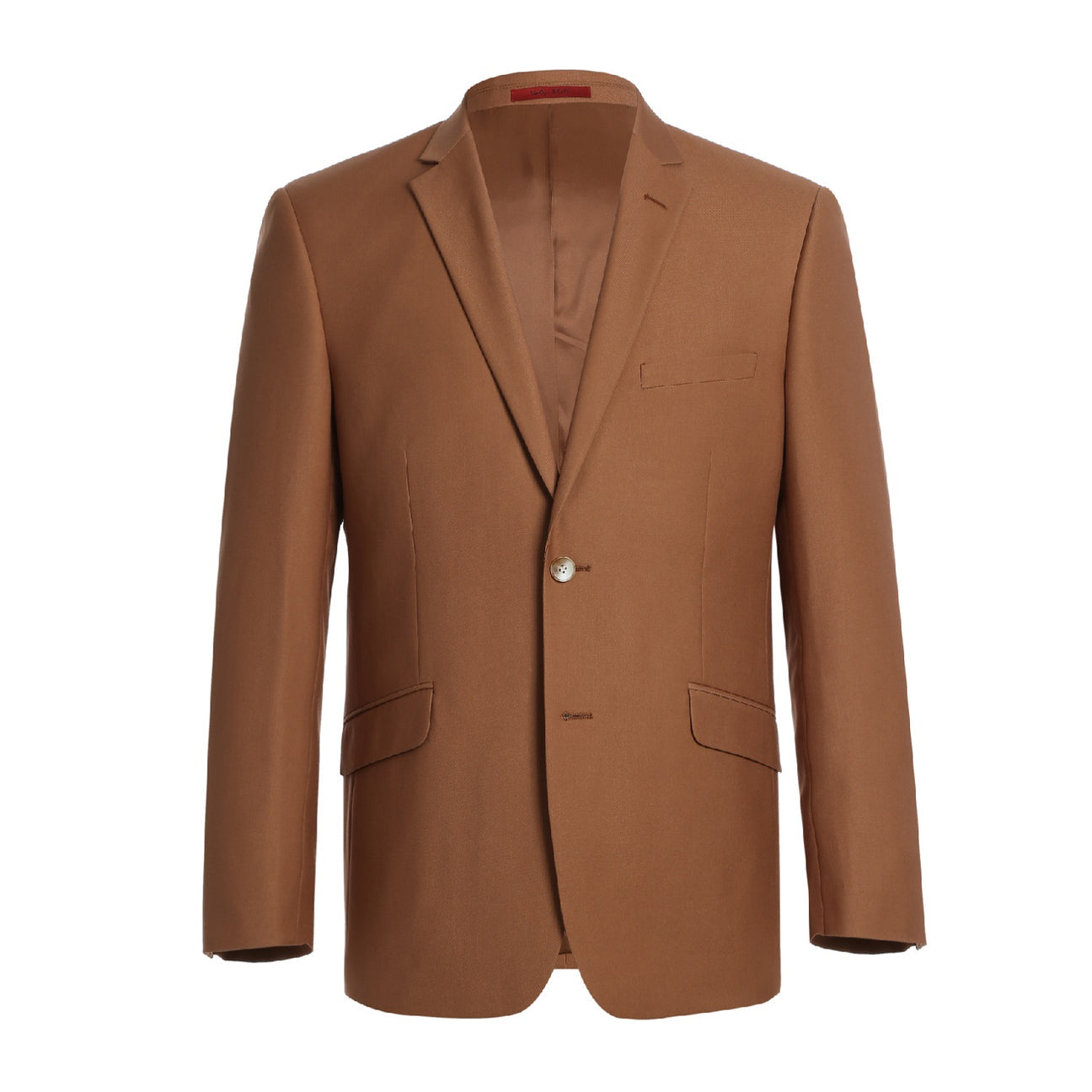 Alessandro Vitello by Renoir 2-Piece Slim Fit Single Breasted Notch Lapel Brown Suit | Premium Men's Business Attire for Weddings, Office & Formal Events | Size 201 106