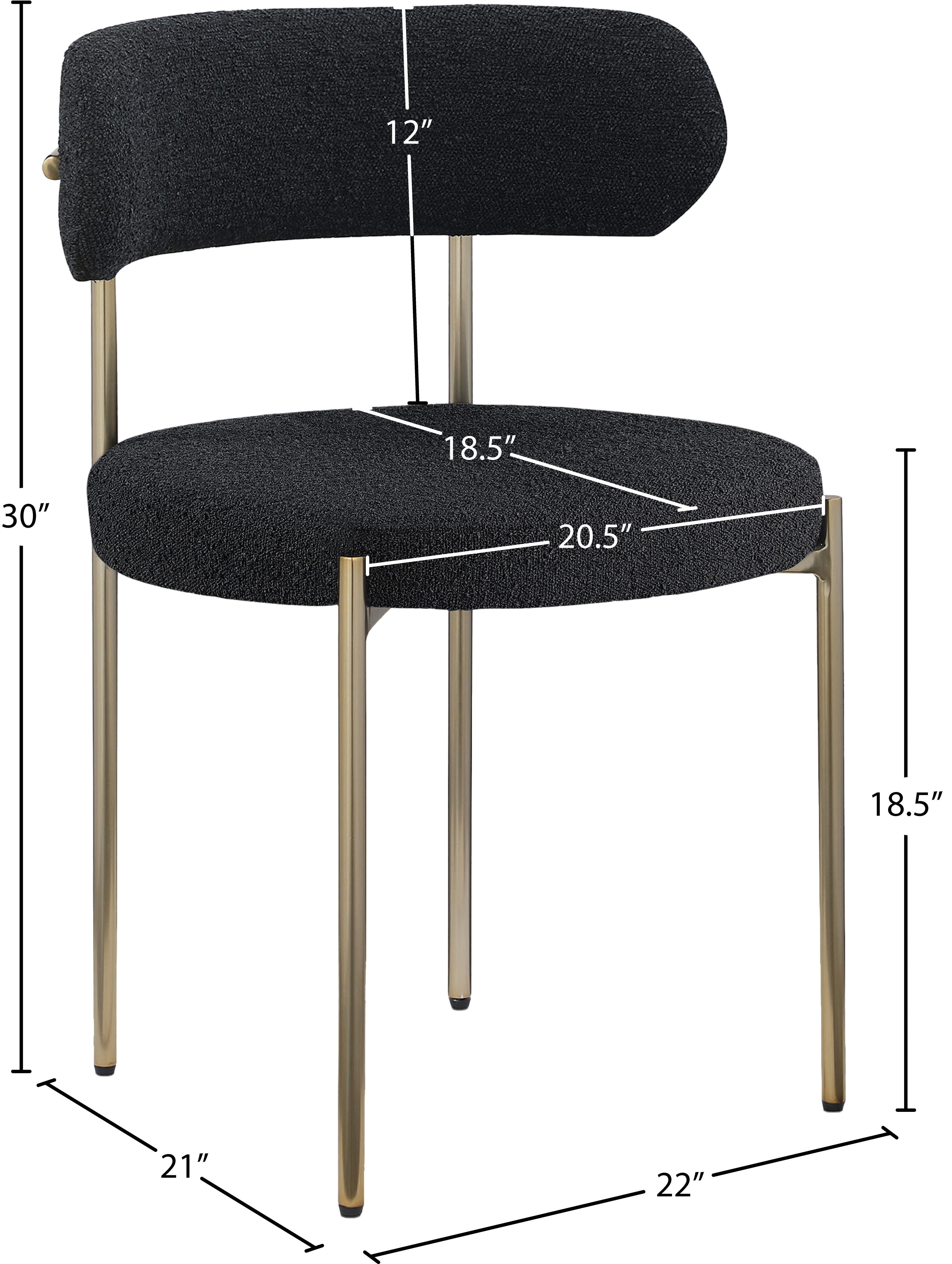 Luxury Boucle Fabric Dining Chair - Modern Upholstered Accent Chair for Kitchen, Dining Room & Office - Soft & Comfortable Mid Century Design - Perfect for Home Decor & Entertaining