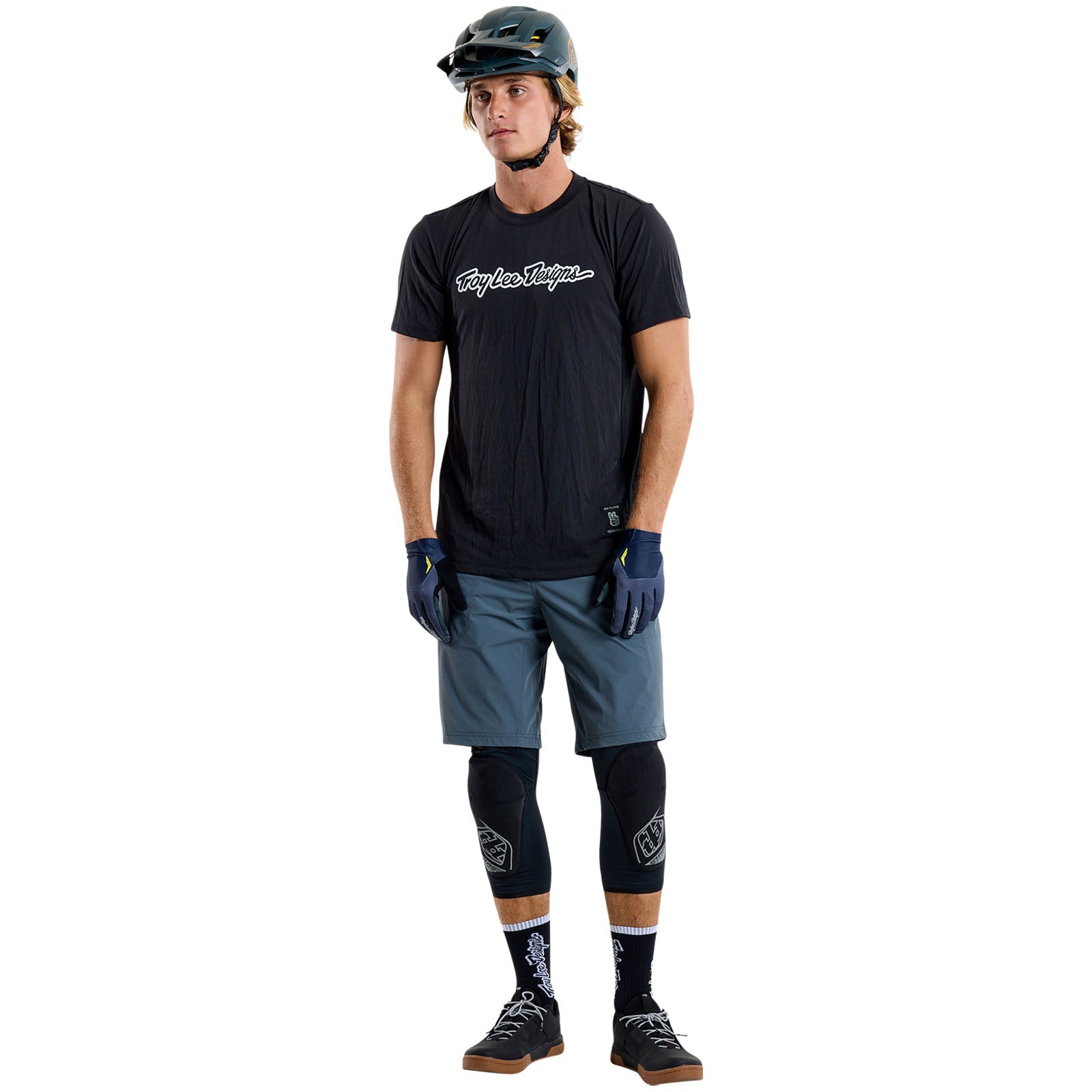 Skyline Trail Short with Liner - Mono Steel Blue - Hiking, Running & Outdoor Adventure Shorts for Men