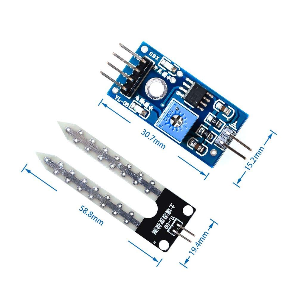 FW1S Soil Moisture Sensor - Digital Hygrometer for Plants, Humidity Detection Module for Gardening, Farming & Indoor Plants - Perfect for Smart Irrigation & Greenhouses