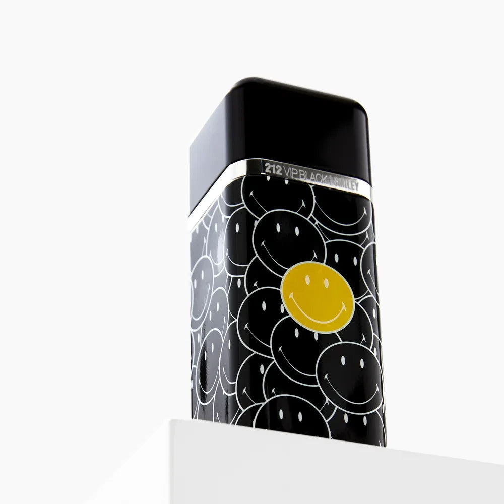 212 VIP Black Smiley 3.4 oz Eau de Parfum for Men - Fresh Citrus & Woody Fragrance for Day & Night Wear, Dating & Special Occasions