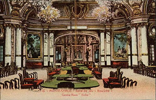 Vintage Monte Carlo Monaco Antique Roulette Wheel Postcard - Perfect for Gaming Room Decor, Casino Theme Parties & Collectors