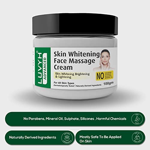 Radiant Glow Skin Brightening Face Massage Cream - Paraben Free, Sulfate Free & Silicone Free for All Skin Types (2 Pack) | Hydrating & Revitalizing for Daily Skincare Routine & Nighttime Regimen