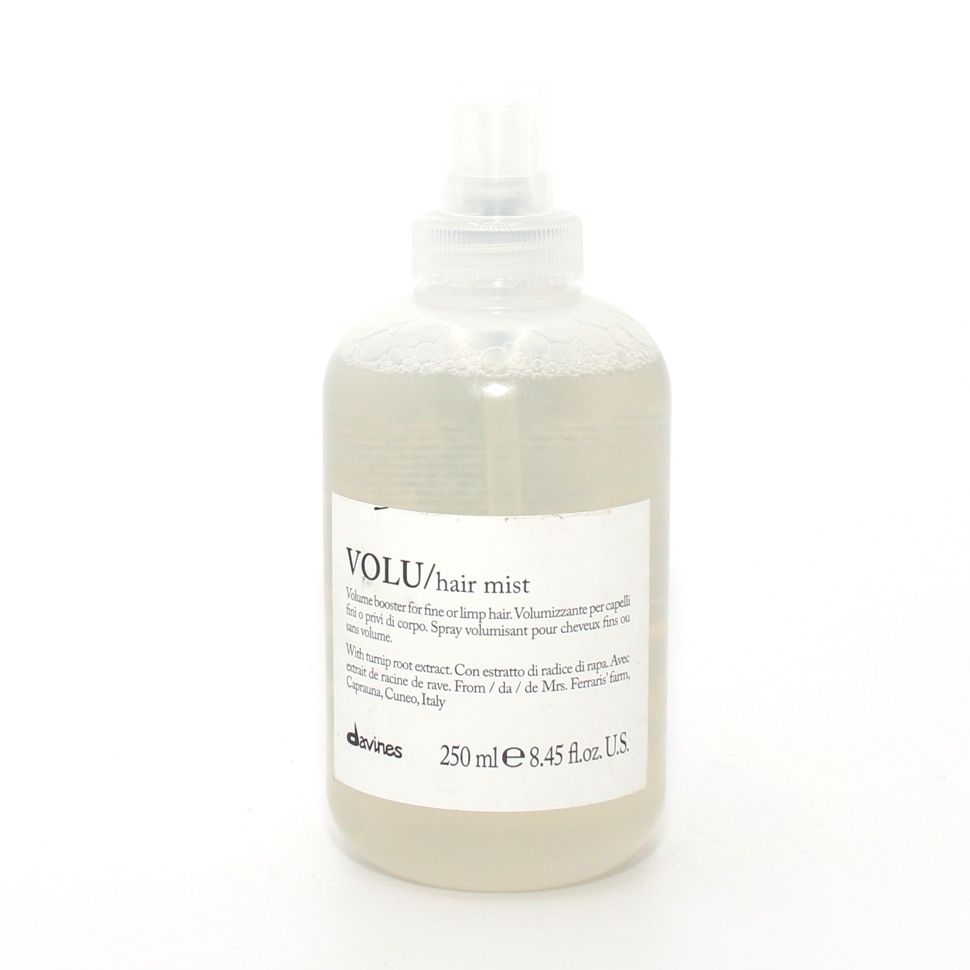 Davines Volu Hair Mist 8.45 oz - Volumizing & Texturizing Hair Spray for Fine, Flat Hair - Perfect for Daily Styling & Volume Boost