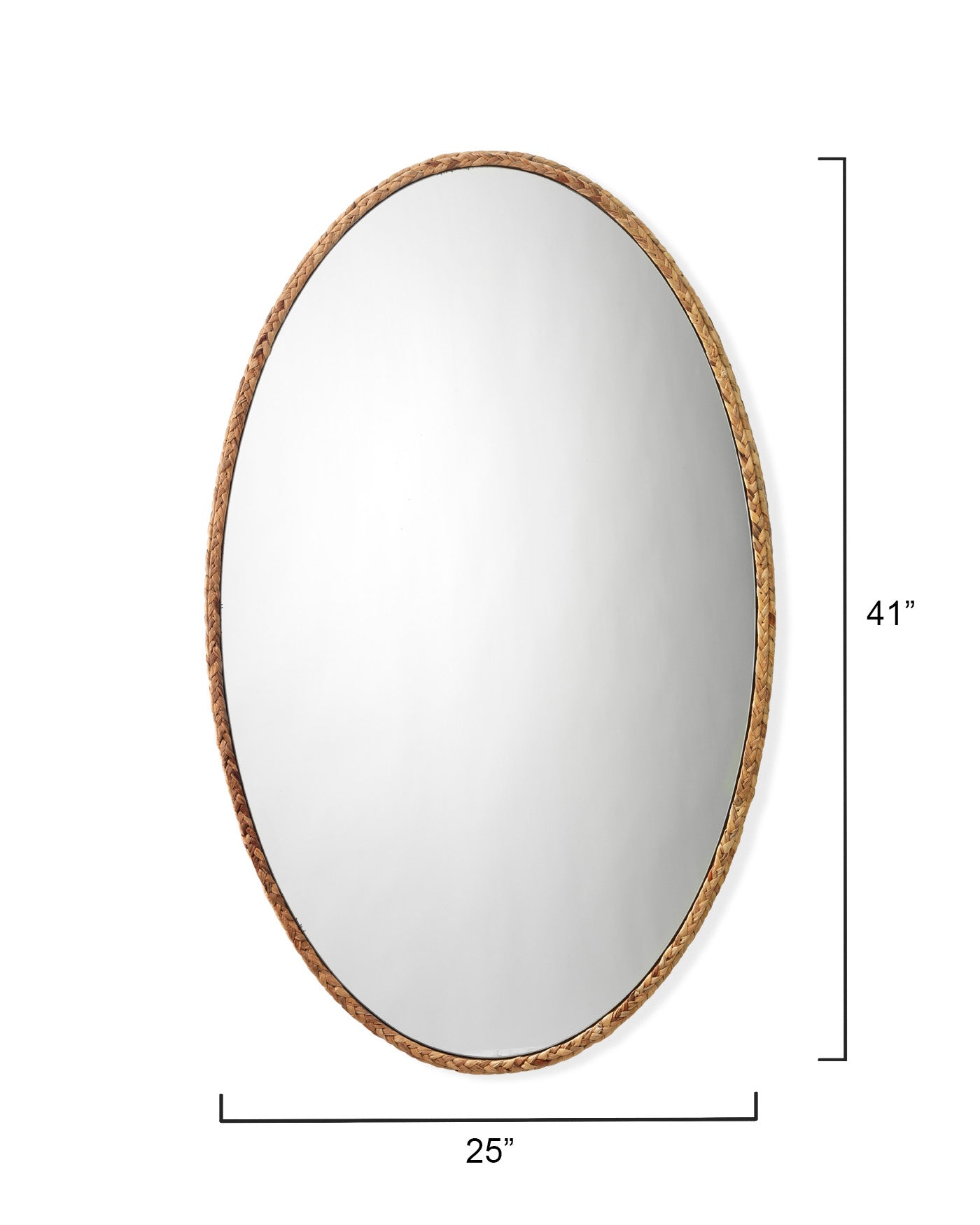 Sparrow Braided Oval Mirror - Handwoven Rattan Wall Decor for Boho Chic Living Room, Bedroom, or Bathroom - Perfect for Home, Office, and Gift Giving