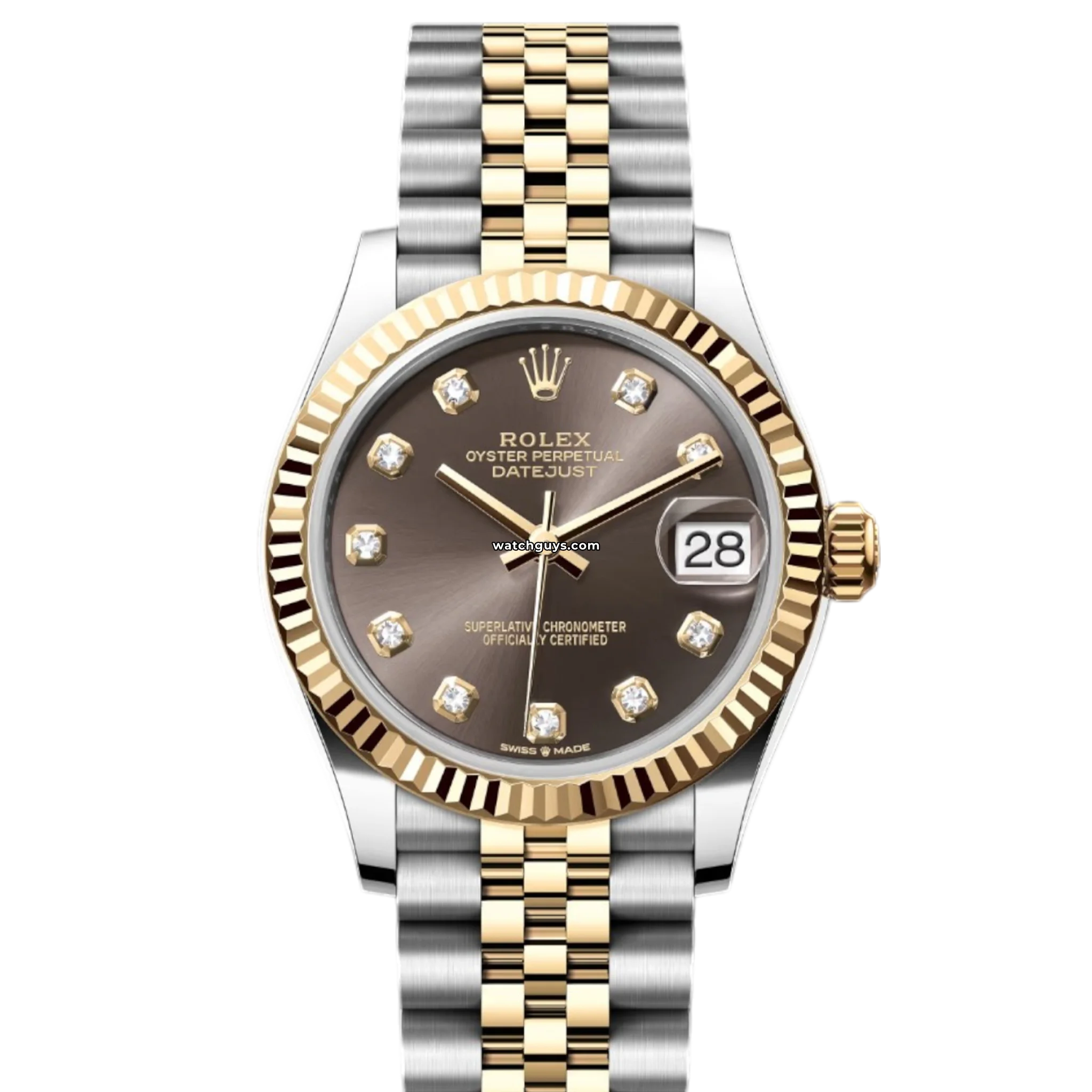 Rolex Datejust 278273 Grey Diamond Jubilee Watch - Luxury Stainless Steel & Gold Men's Timepiece - Perfect for Business, Gifting & Special Occasions