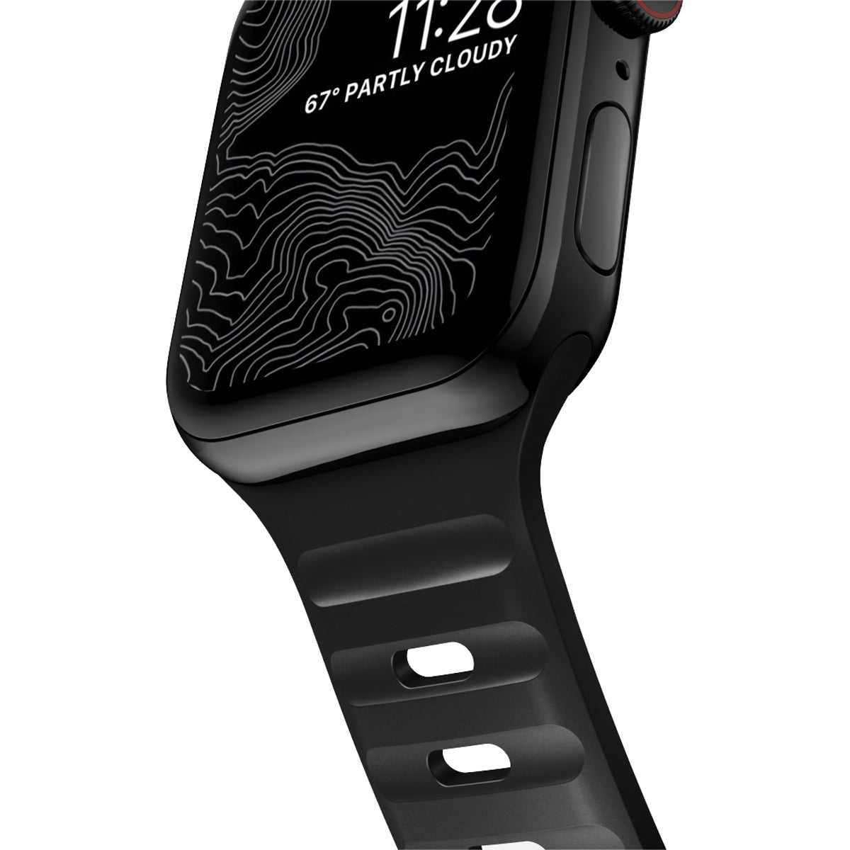 Nomad Sport Band for Apple Watch 45mm & 49mm - Durable & Comfortable Black Silicone Strap - Perfect for Running, Workouts & Everyday Wear