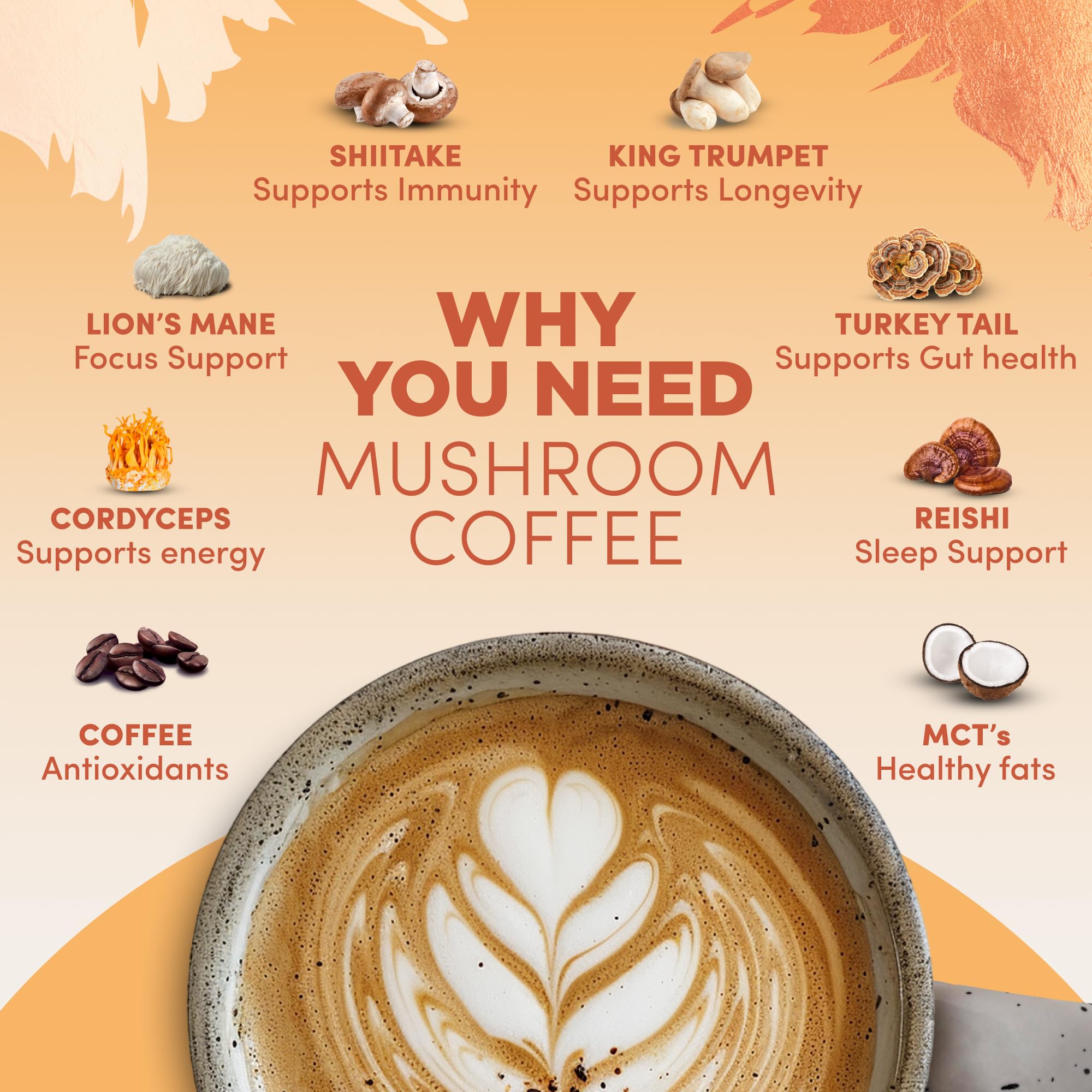 RYZE Ultimate Energy Bundle - USDA Organic Mushroom Coffee & Mushroom Matcha with Probiotic Creamer | 6 USA-Grown Adaptogenic Mushrooms for Energy Boost, Mental Focus, Gut Health & Immune Support (90 Servings) | Perfect for Morning Routine, Workout Recovery & Stress Relief