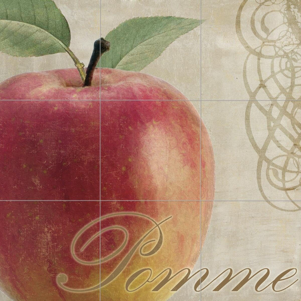 Ceramic Backsplash Tile Mural - Fruits Classique V Color Bakery Design for Kitchen & Bathroom | Peel & Stick Fruit Vegetable Food Theme Wall Decor | Perfect for Home Renovation, DIY Projects & Modern Interior Design