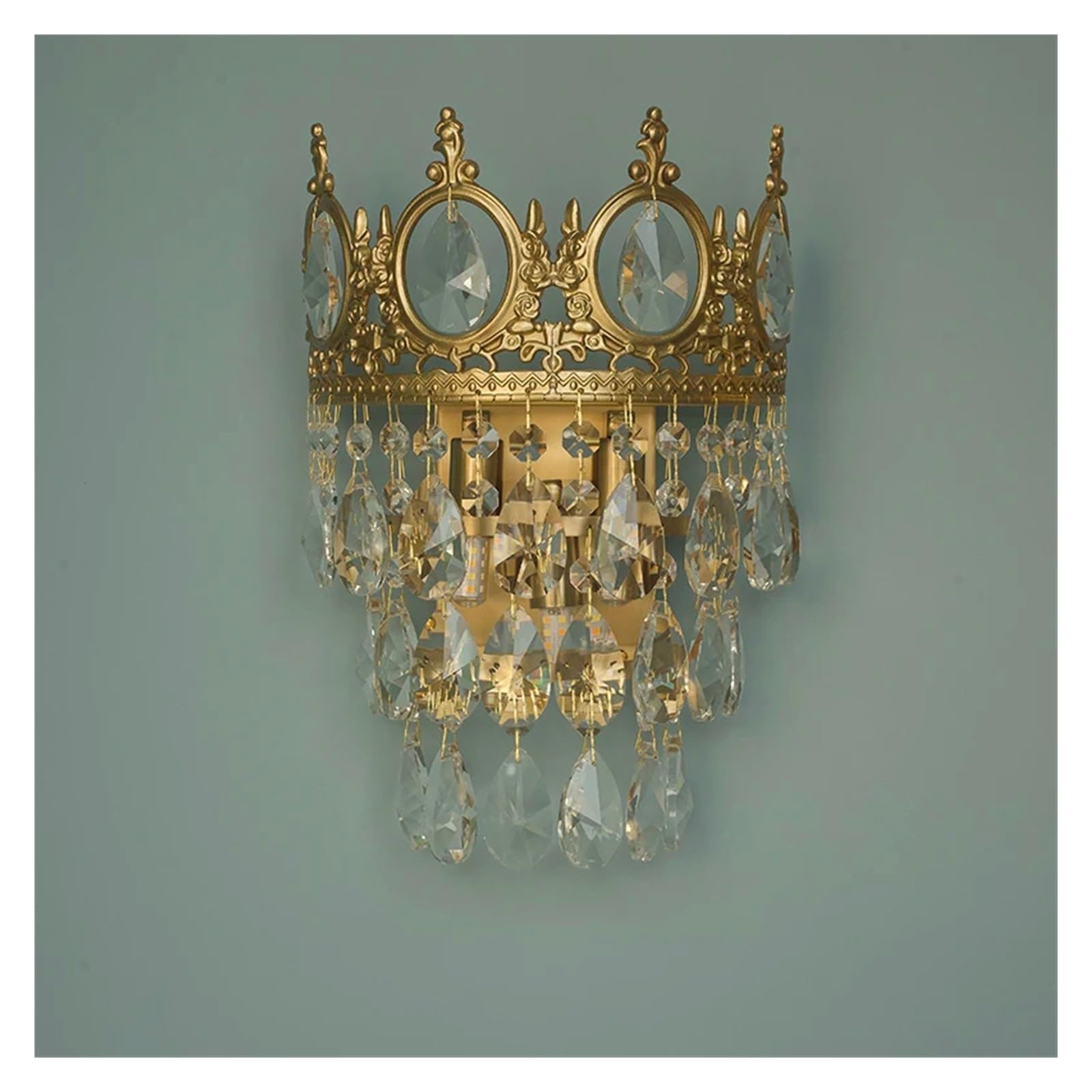 Modern Crystal Wall Lamps - LED Bedside Lighting for Bedroom, Stairs & Hallway - Elegant Wall Sconce with Warm White Light for Home Decor & Ambient Lighting