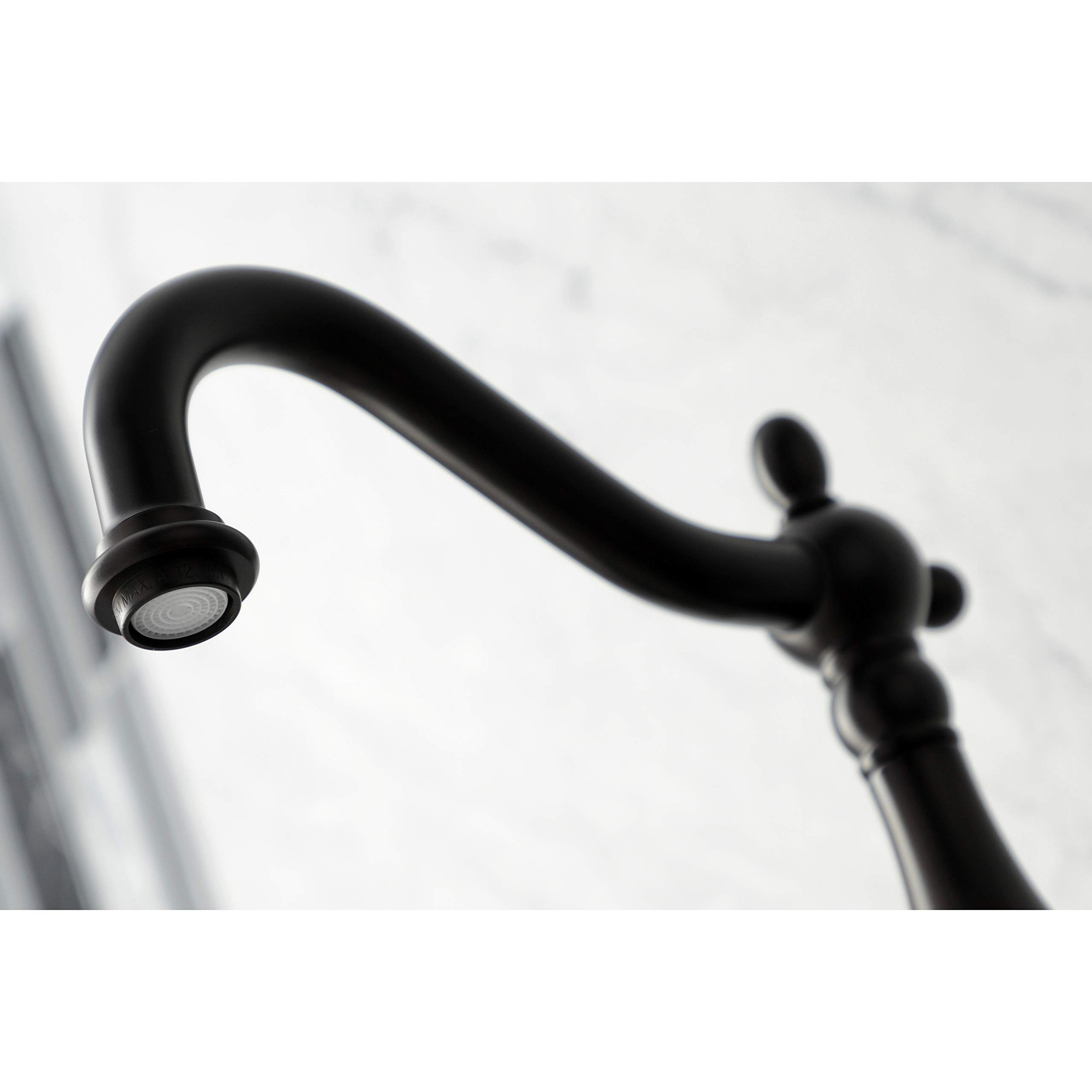 Kingston Brass KS1265PKLBS Duchess Bridge Kitchen Faucet in Oil Rubbed Bronze - Perfect for Farmhouse, Traditional & Vintage Style Kitchens