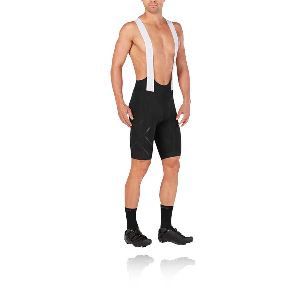 2XU Men's Compression Cycling Bib Tights - High Performance Bike Shorts for Road & Mountain Biking, Training & Endurance Races