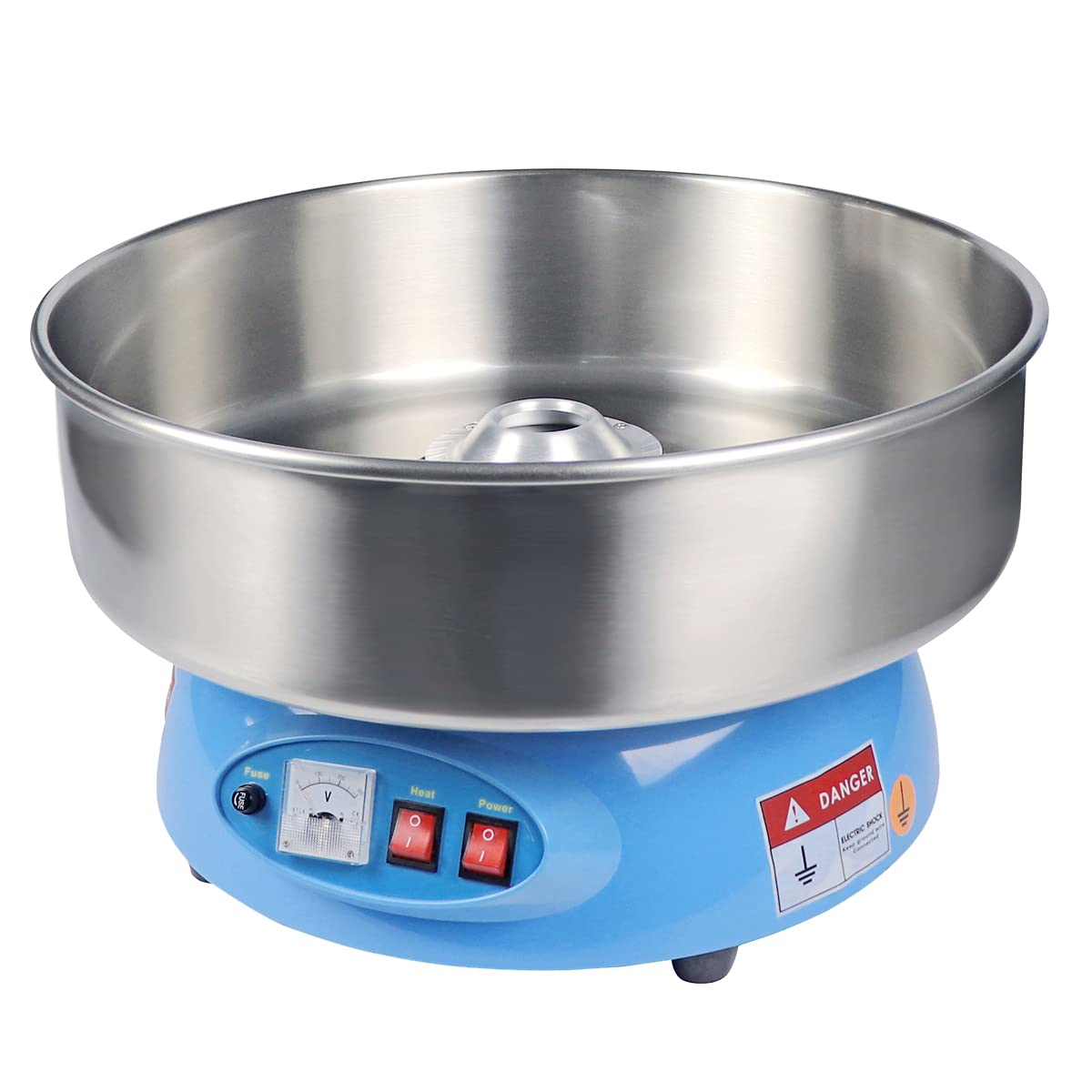 Commercial Cotton Candy Machine - Compact & Portable Candy Floss Maker for Parties, Fairs, and Events (Blue) | Perfect for Birthday Celebrations, Carnival Booths, and Sweet Treats Business