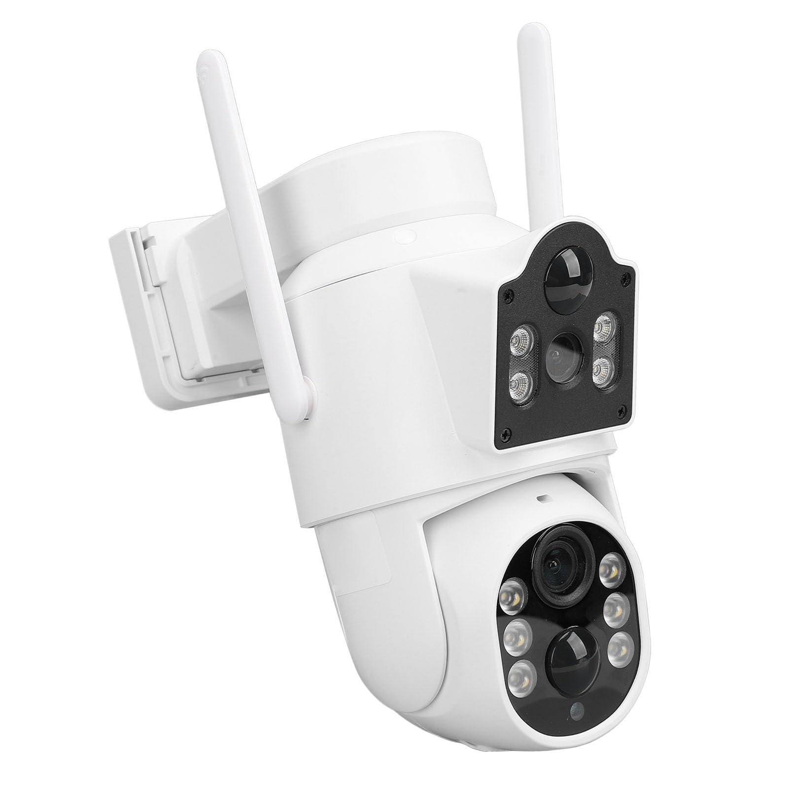 1080P 2MP Dual Lens Solar Security Camera with PTZ, PIR Motion Detection & Two-Way Talk - Wireless Outdoor Surveillance Camera with Solar Panel for Home, Yard, and Business Security Monitoring