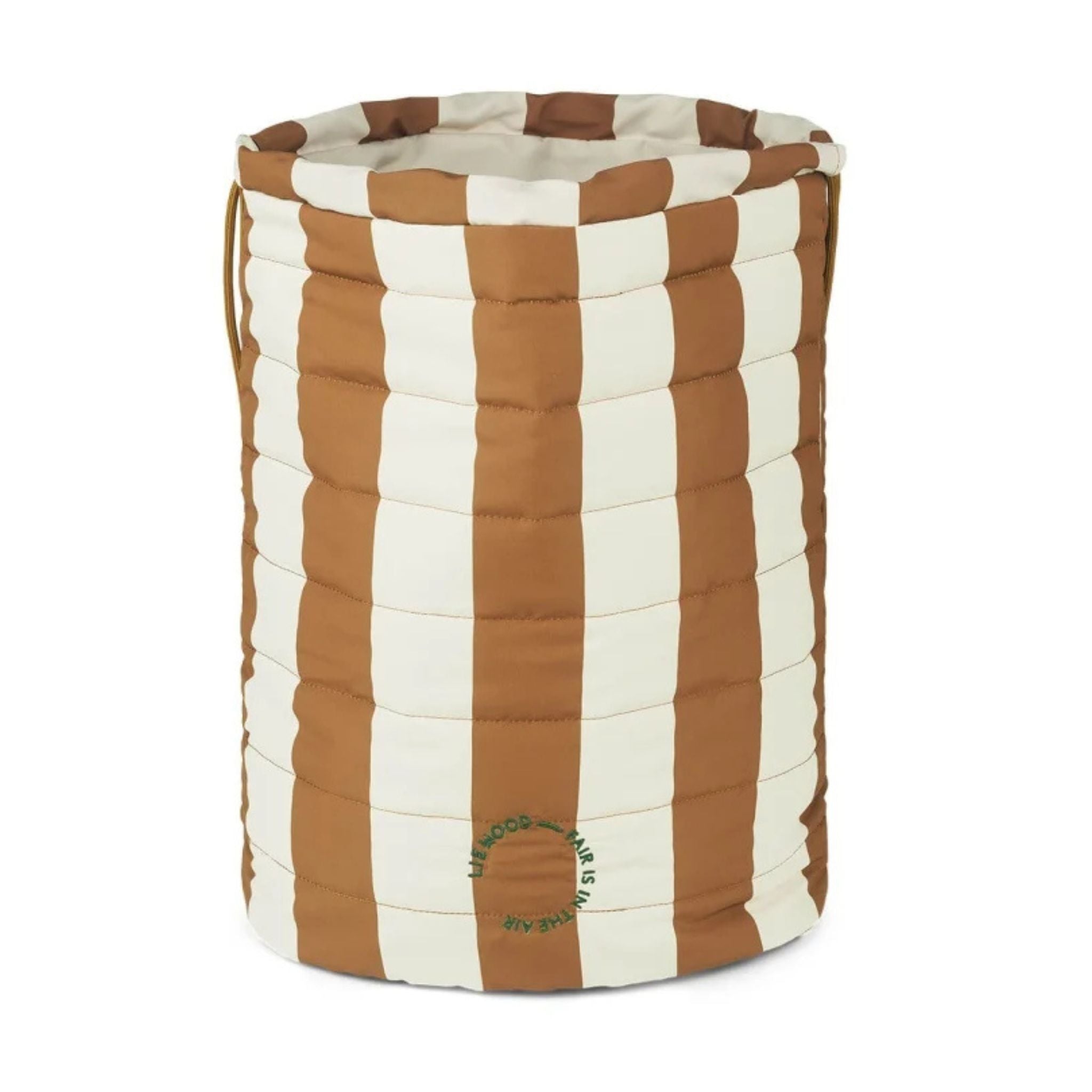 LIEWOOD Samar Kids Gym Bag - Printed Stripe Golden Caramel/Sandy Backpack for Boys & Girls - Perfect for School, Sports & Travel